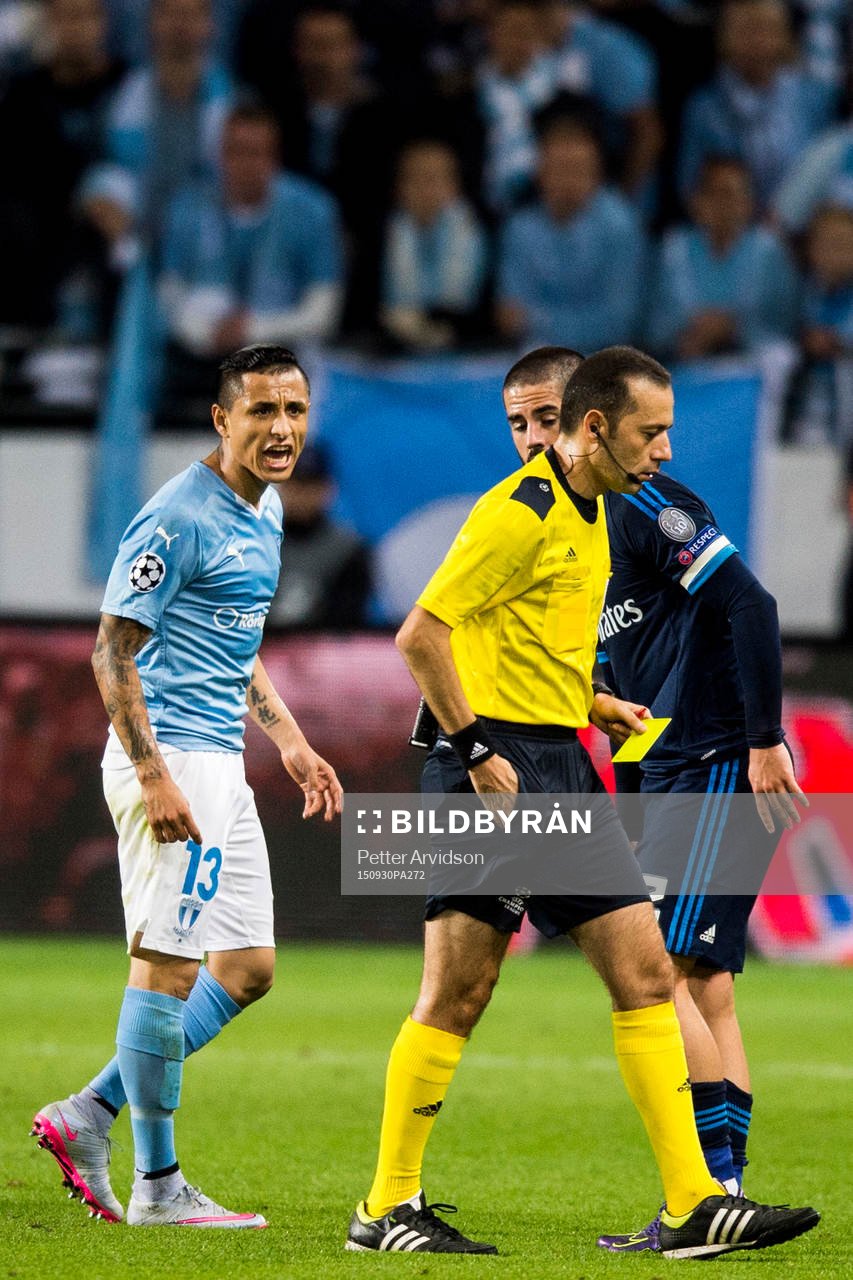 Malmö FFs Victor Yoshimar Yotun Flores är irriterad på