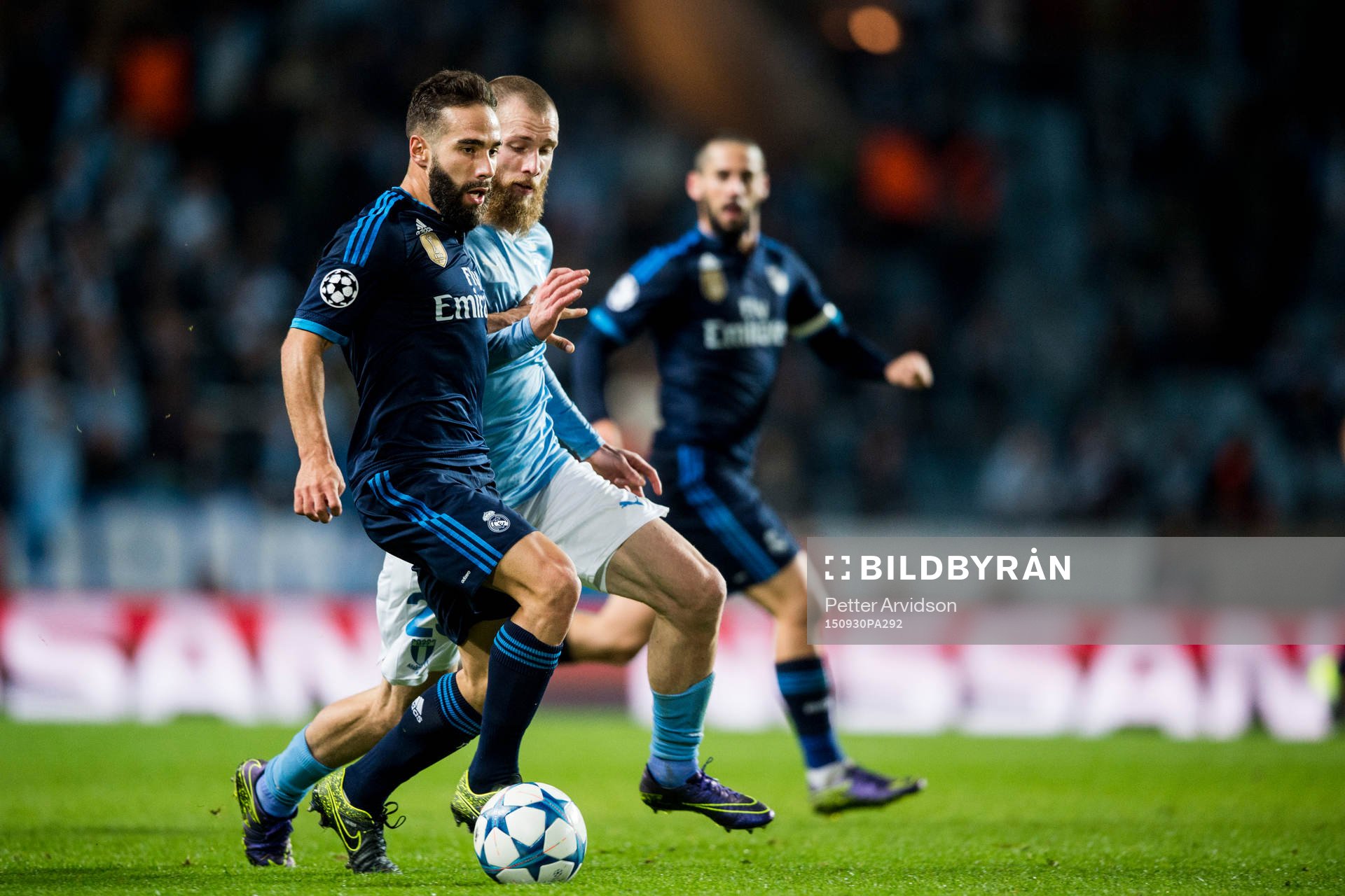 Real Madrids Daniel Carvajal Ramos och Malmö FFs Jo Inge