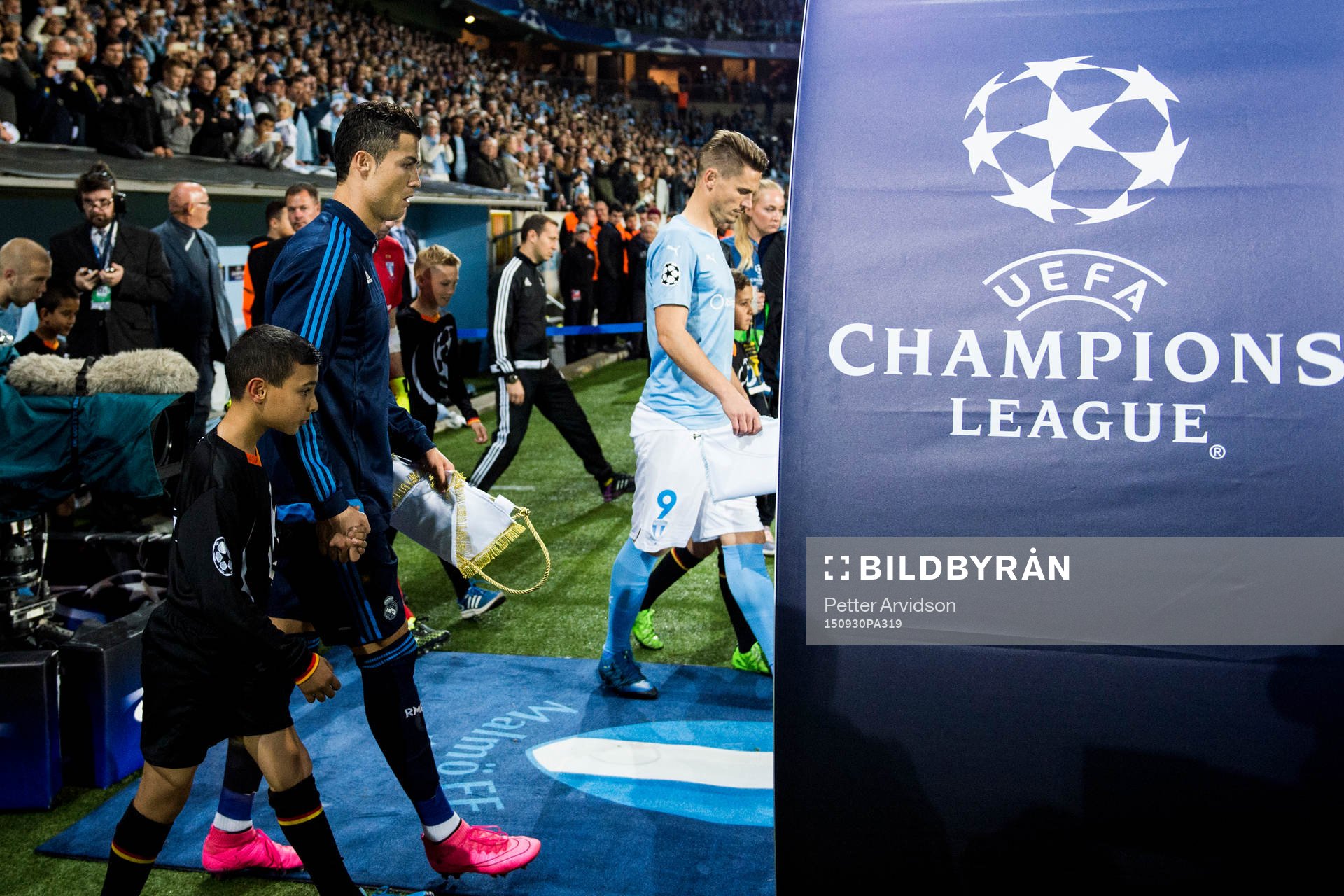 Real Madrids Cristiano Ronaldo och Malmö FFs Markus
