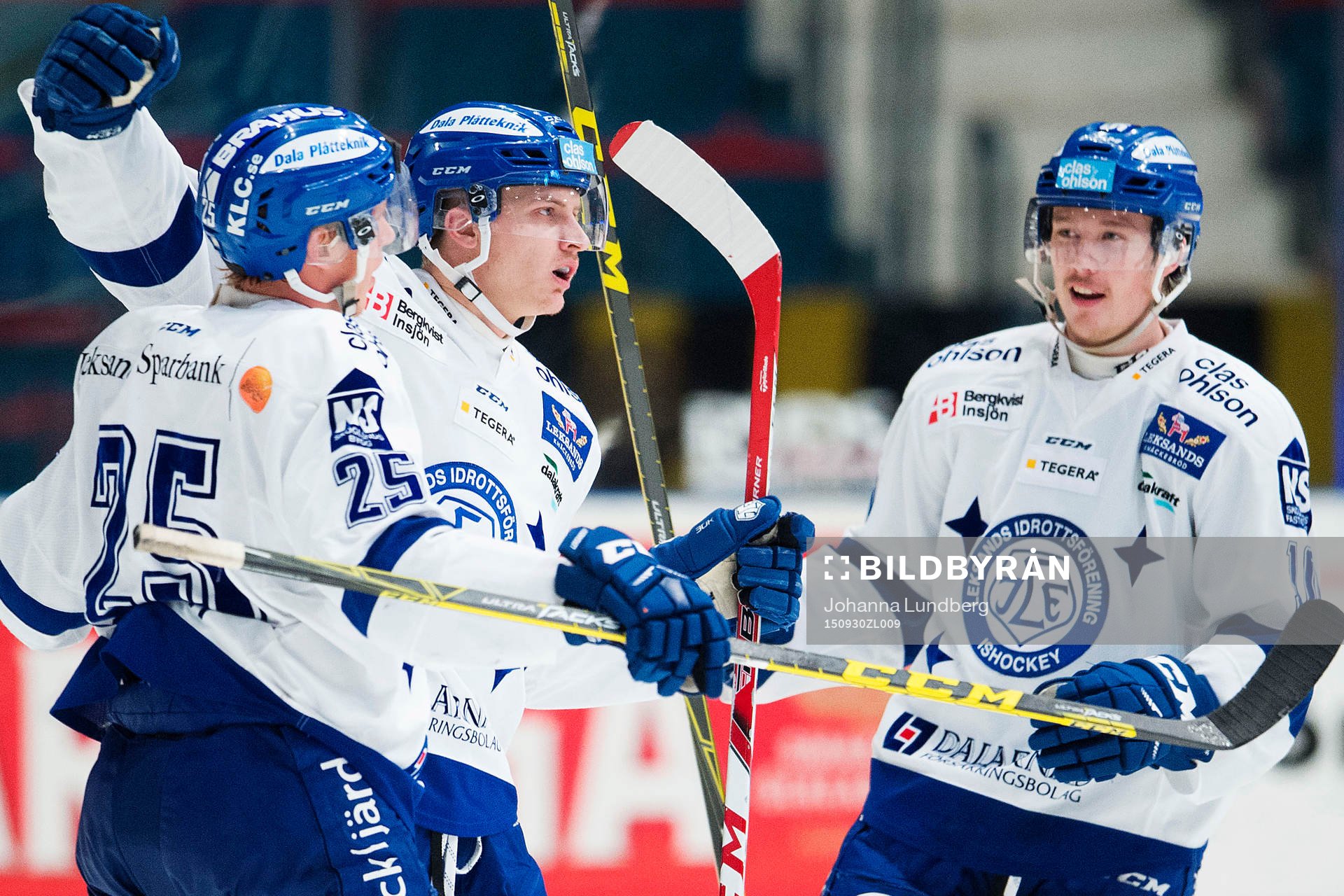 Leksands spelare jublar