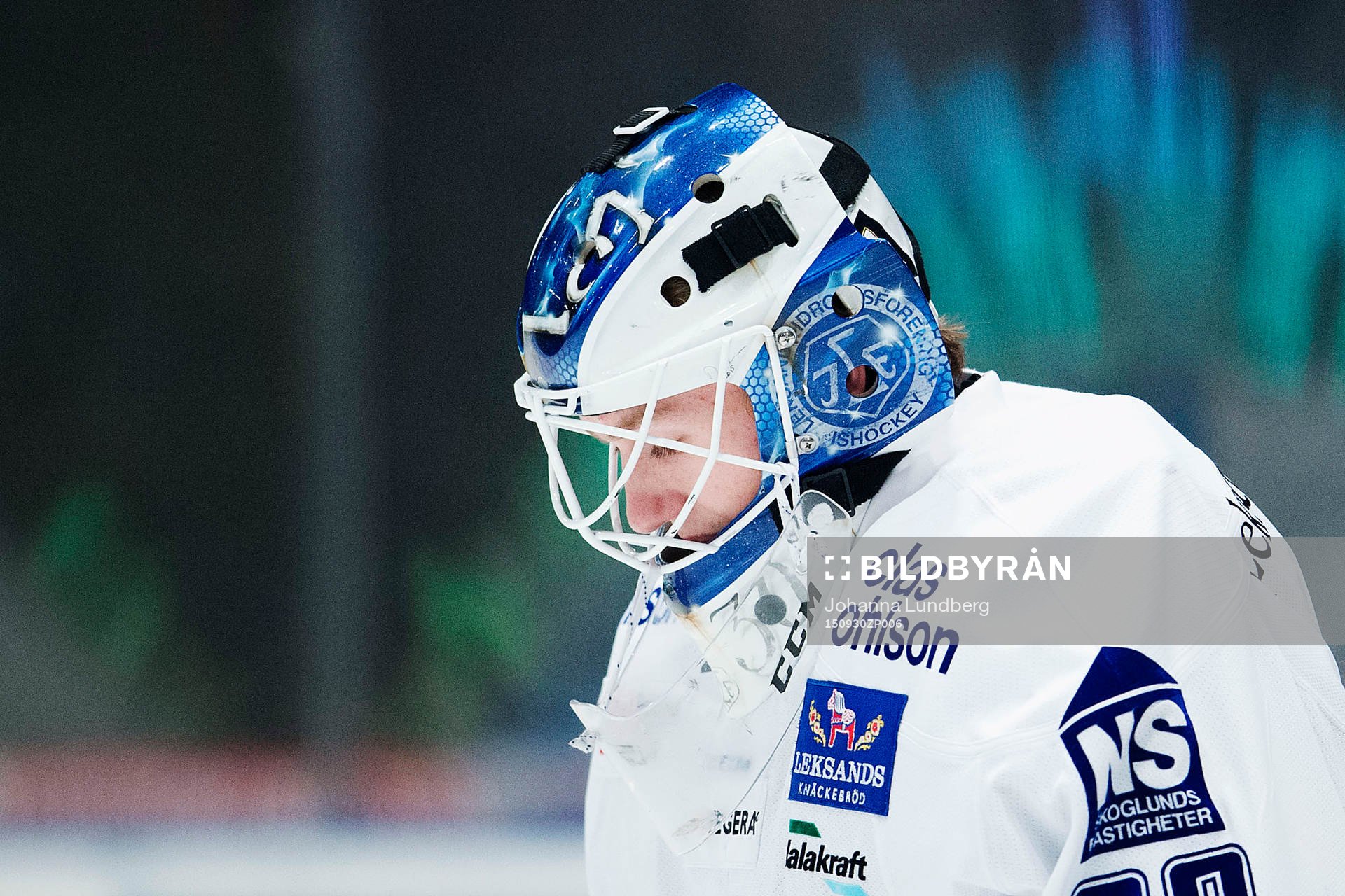 Leksands målvakt Henrik Haukeland deppar