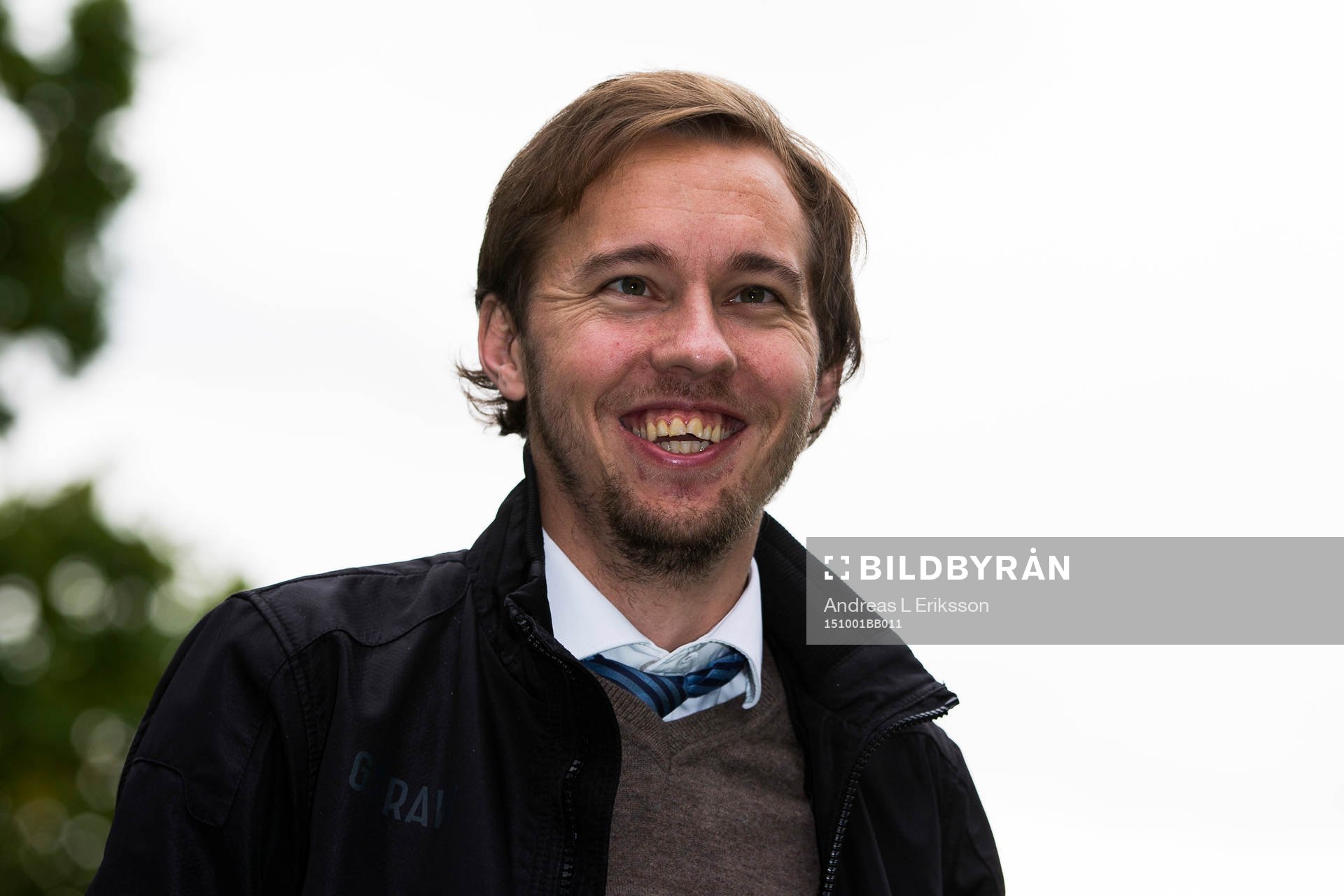 Filip Lundberg poserar för ett porträtt under en presskonferens om Djurgårdens projekt om publikhantering, ENABLE, den 1 oktober 2015 i Stockholm.