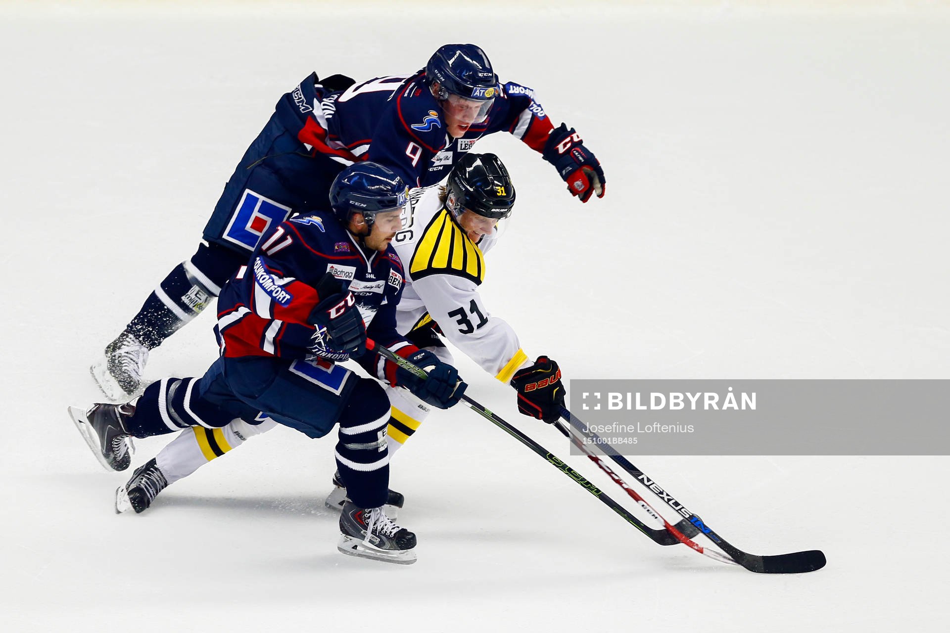 Linköpings Garret Roe och Anton Karlsson och Brynäs
