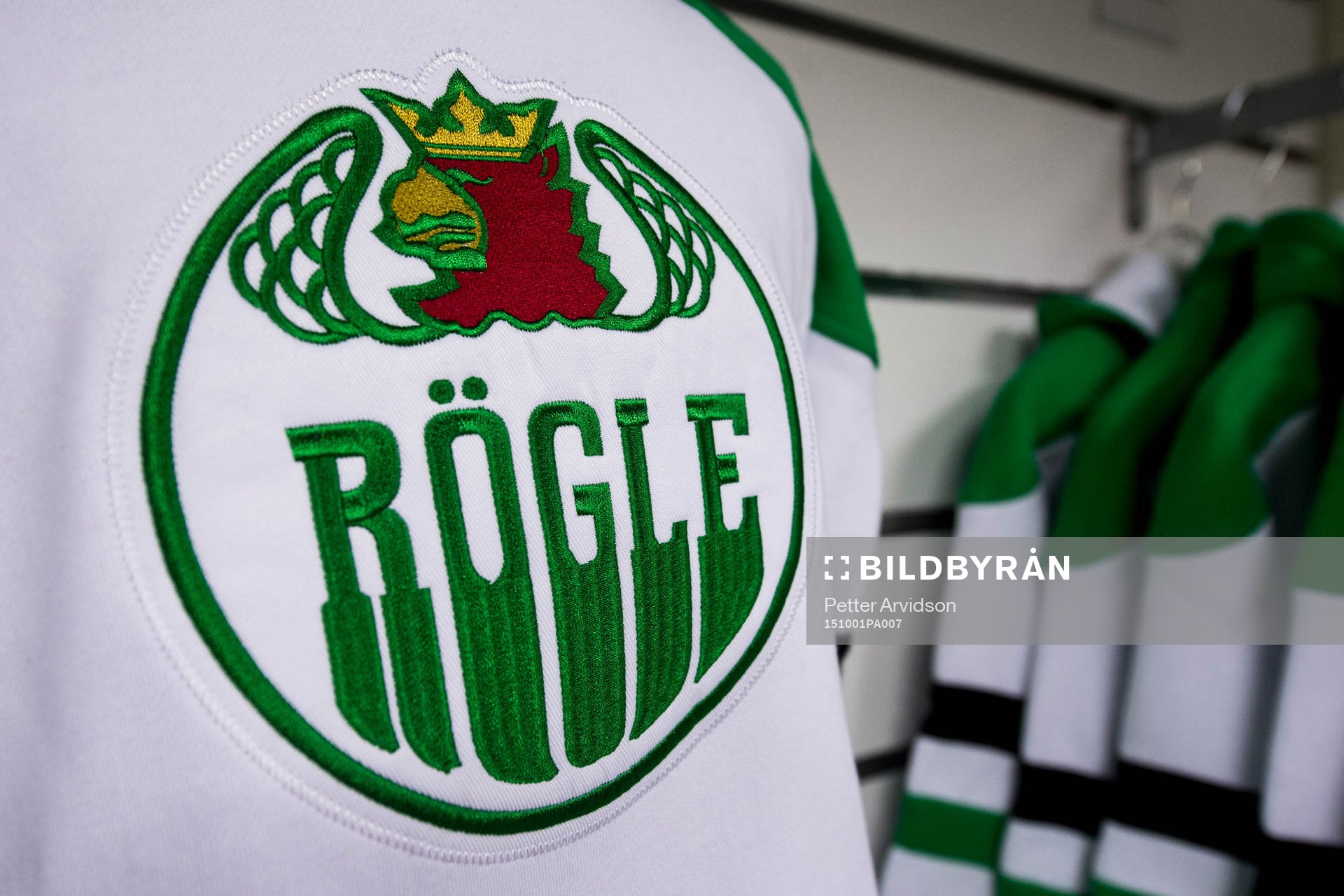Rögle emblem på en tröja