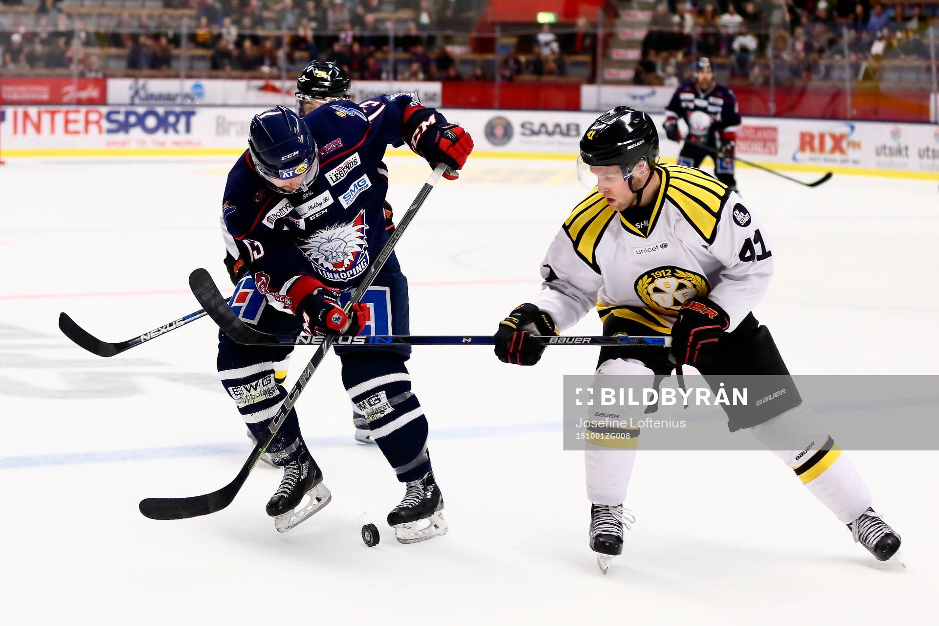 Linköpings Andrew Gordon och Brynäs Greg Scott
