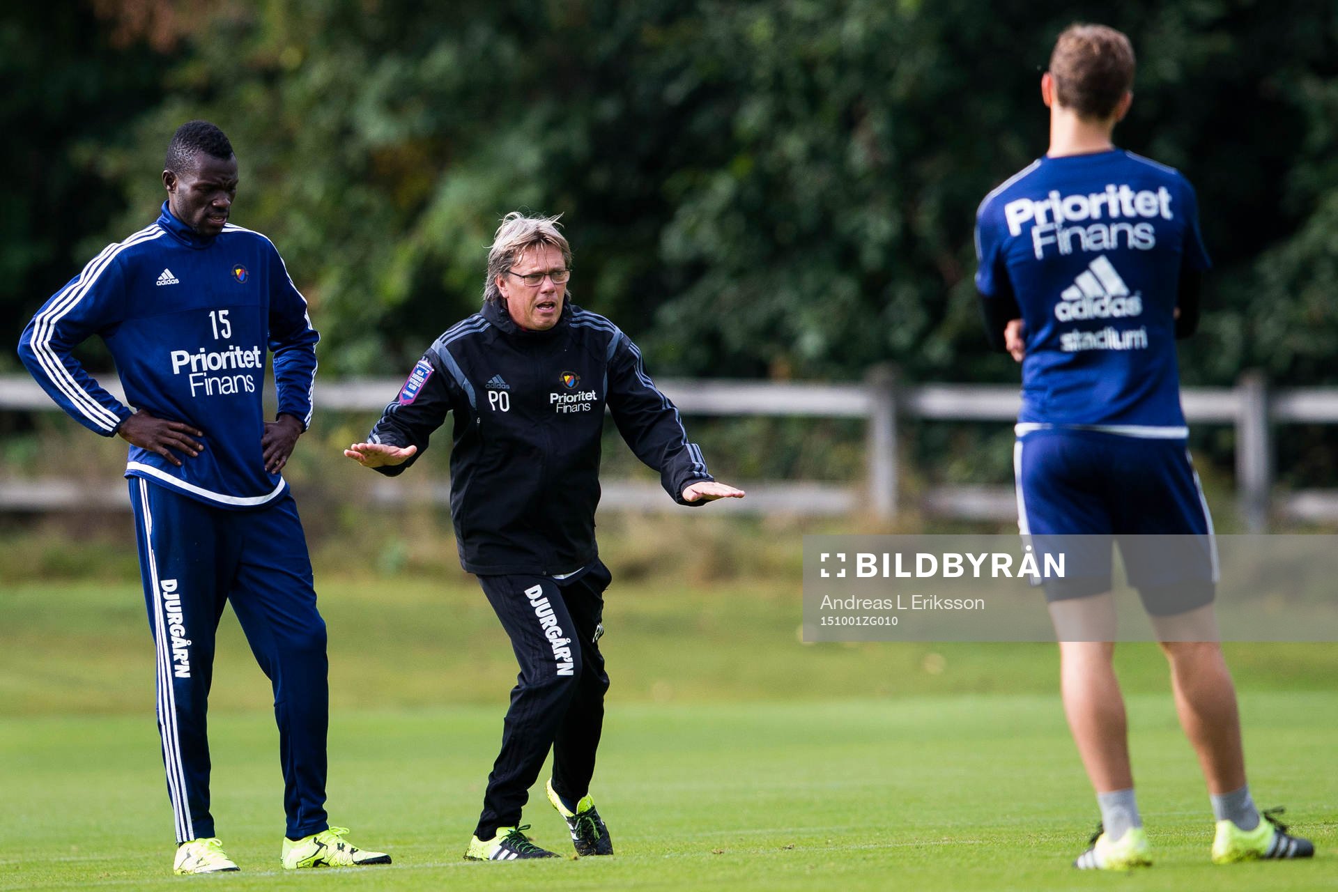 Djurgårdens Omar Colley och tränare Per Olsson
