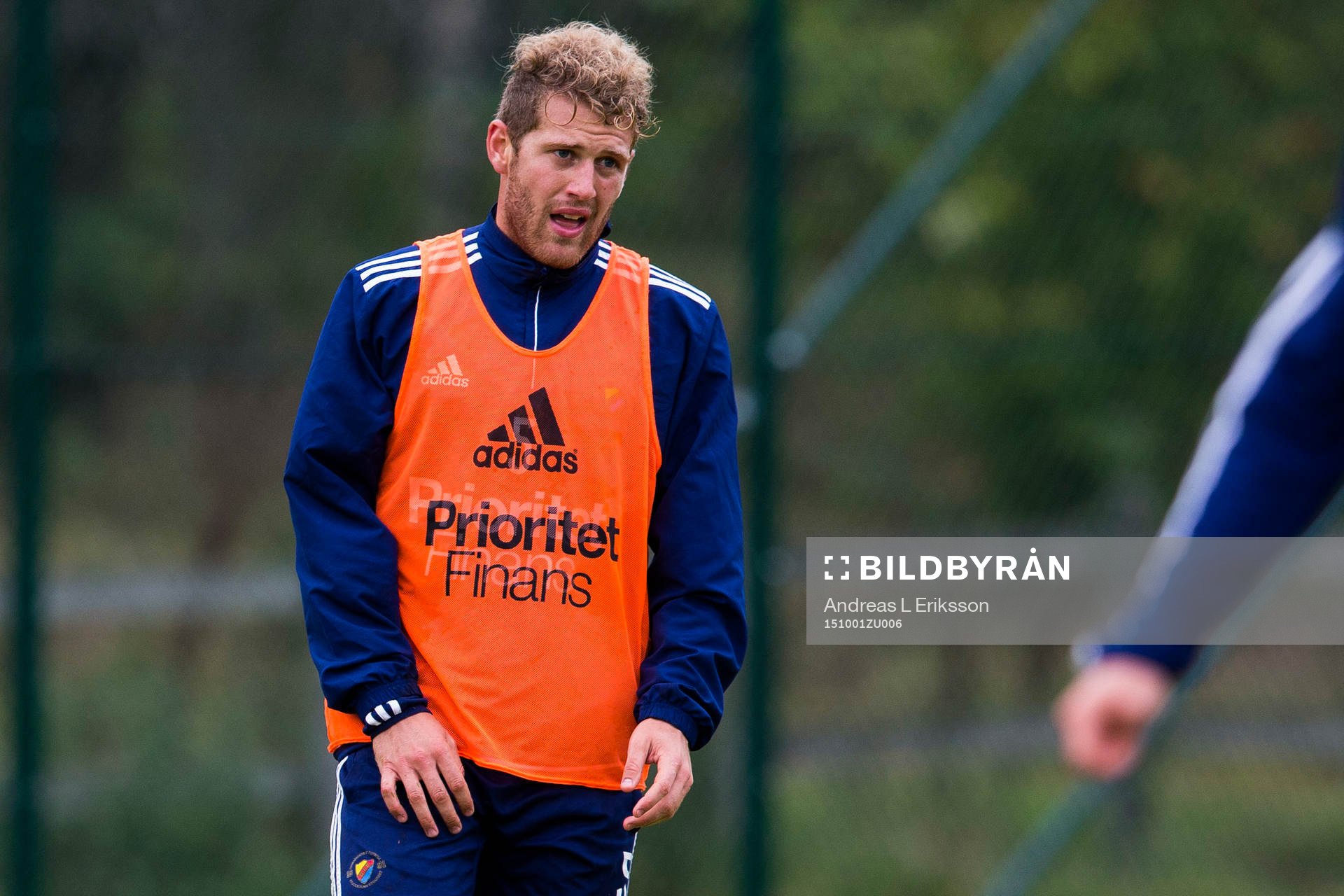 Djurgårdens Stefan Karlsson under Djurgårdens fotbollsträning den 1 oktober 2015 i Stockholm. 