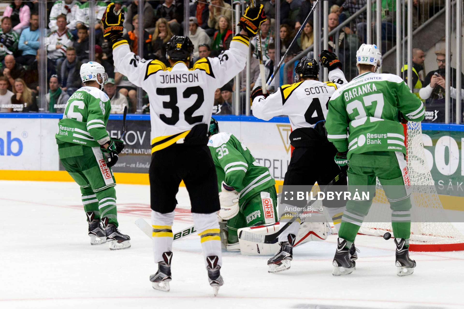 Brynäs Nick Johnson jublar