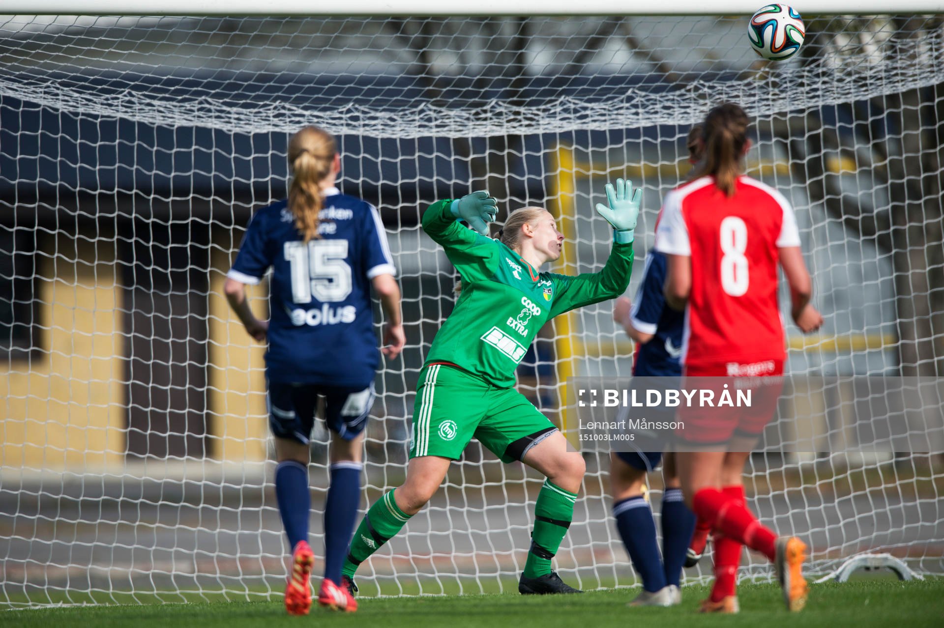 FC Hessleholms målvakt Nellie Kjellsson i kvalmatchen till