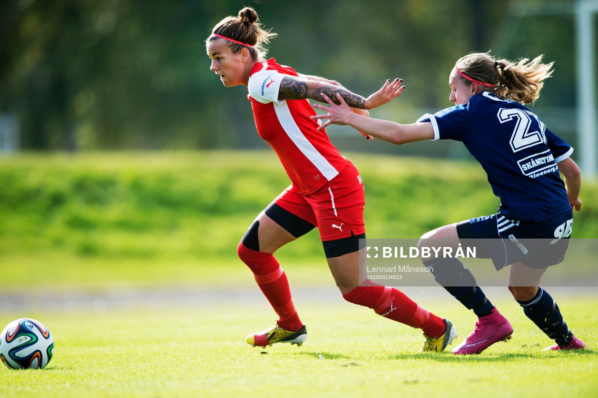  i kvalmatchen till div. 1 för damer mellan FC Hessleholm och Färjestaden i Hässleholm 3 oktober 2015.