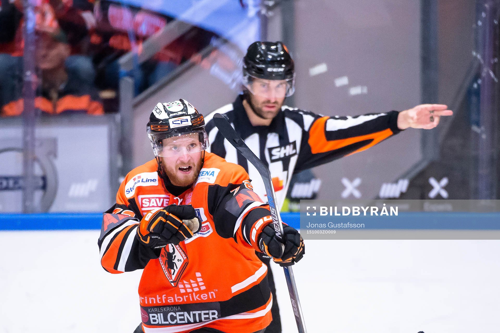 Karlskronas Joachim Rohdin har gjort 2-4 till Karlskrona
