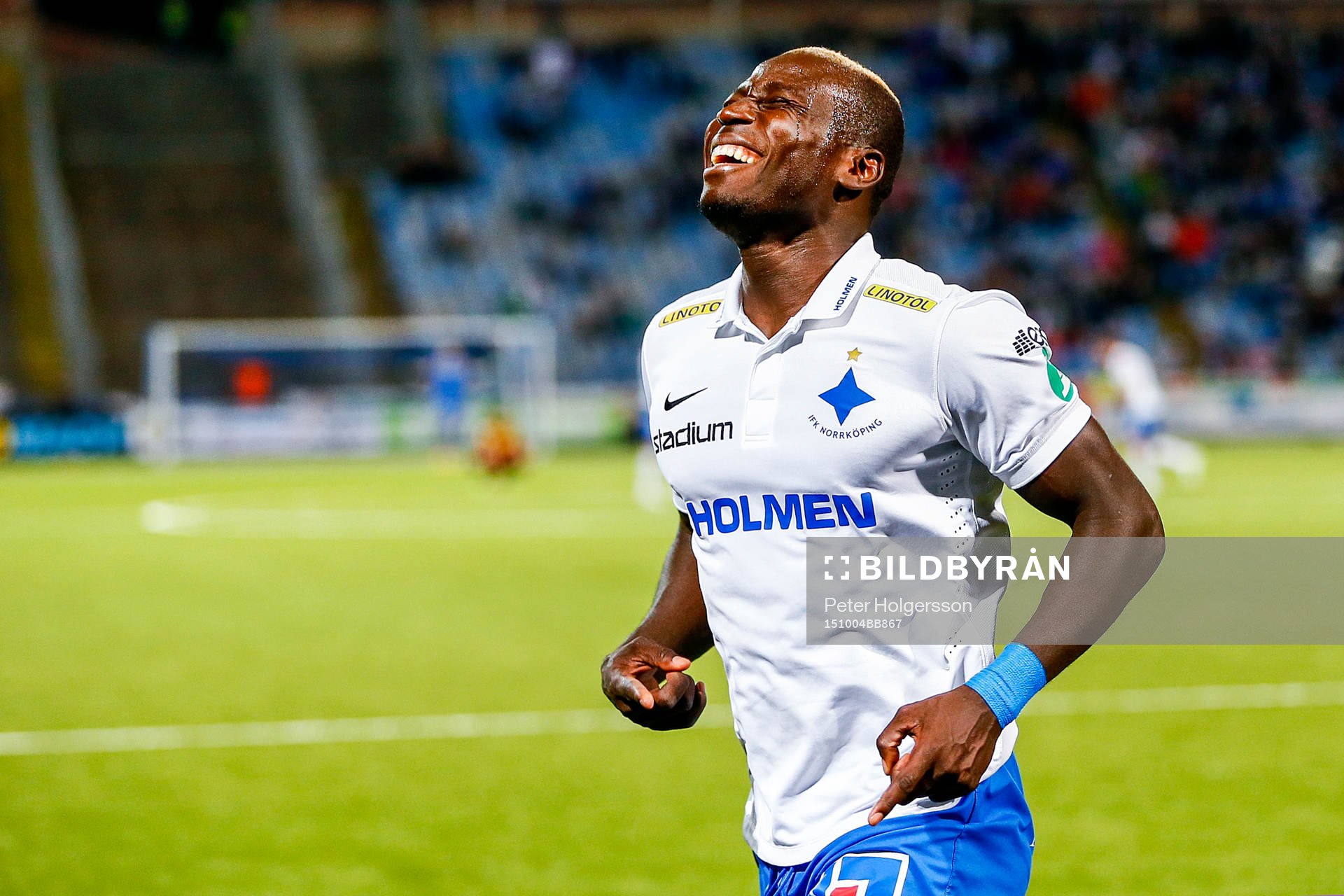 Norrköpings Alhaji Kamara jublar