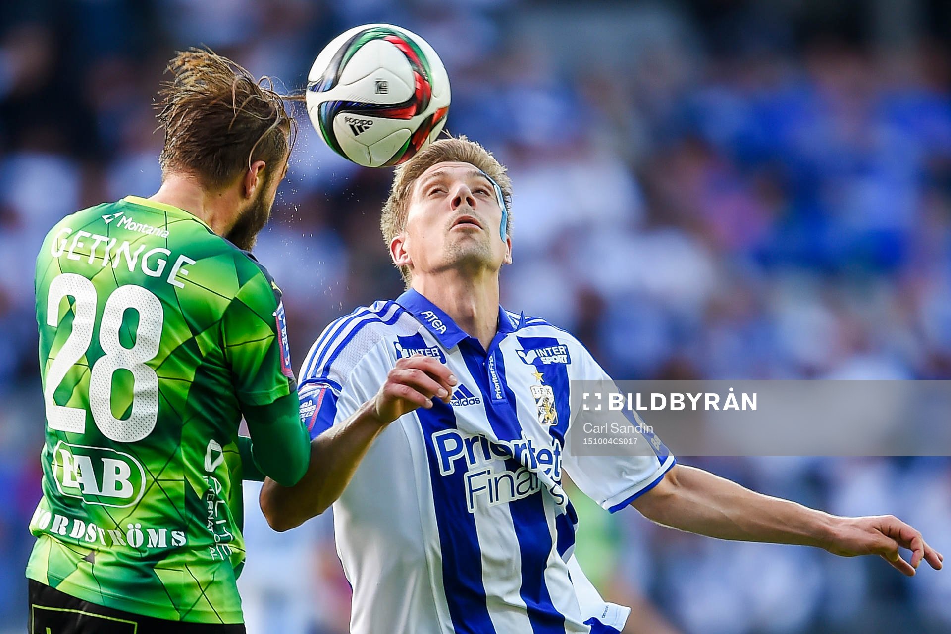 Halmstads Jesper Westerberg och IFK Göteborgs Mikael Boman