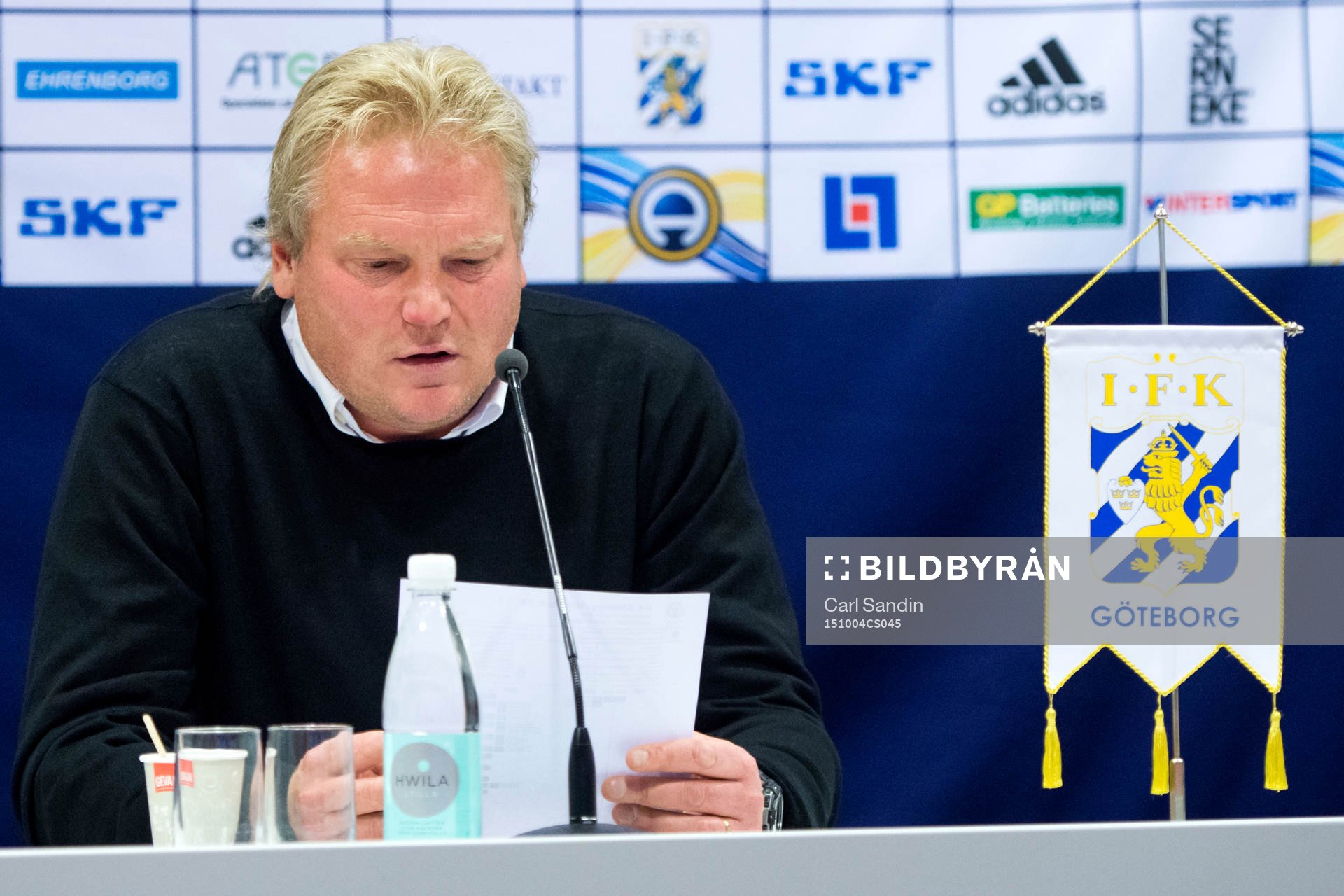 IFK Göteborgs tränare Jörgen Lennartsson på en