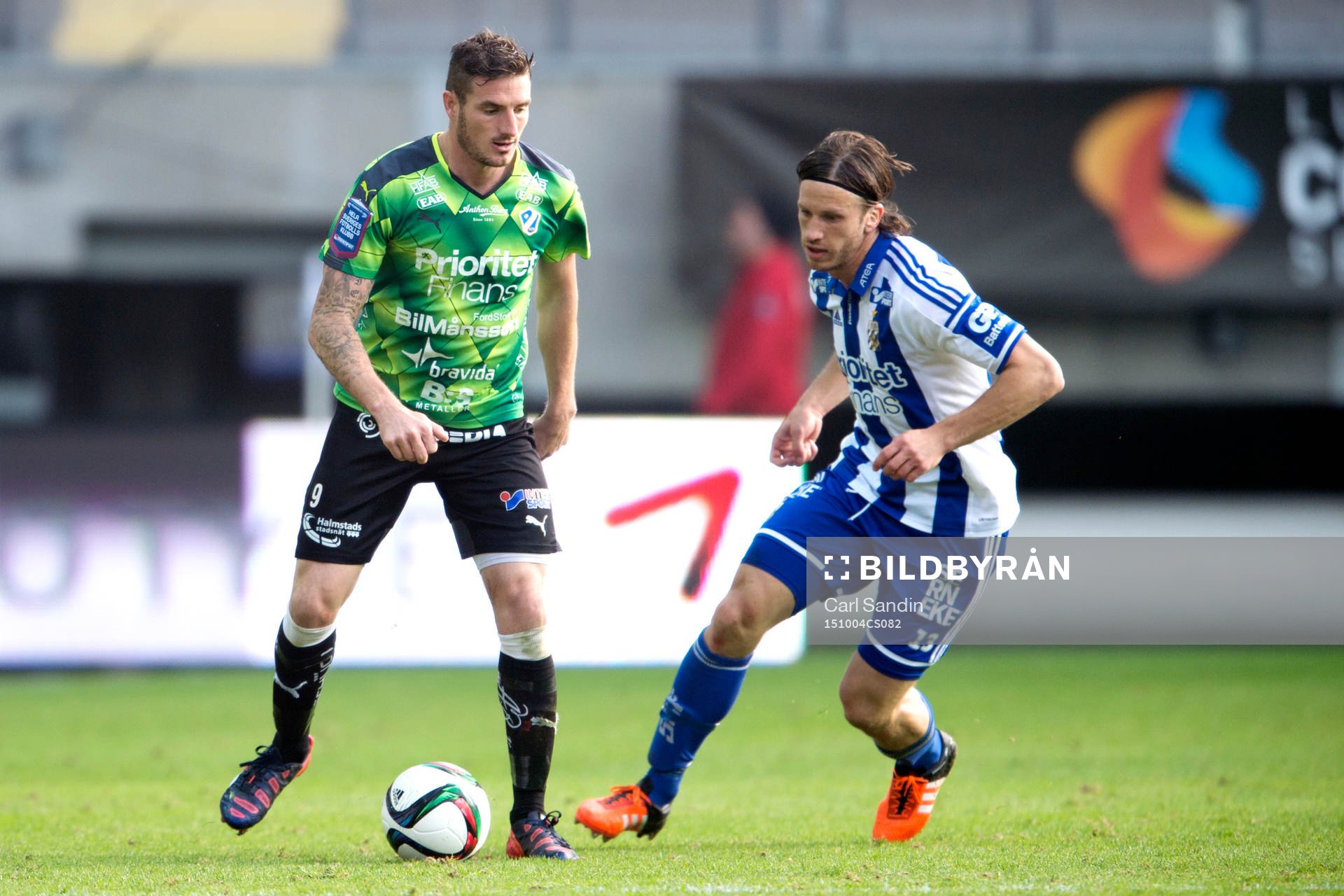 Halmstads James Keene och IFK Göteborgs Gustav Svensson