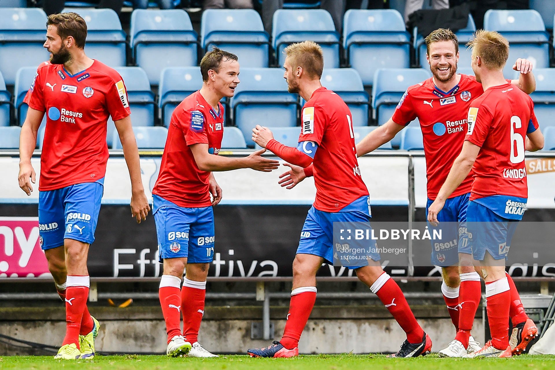 Helsingborgs spelare jublar