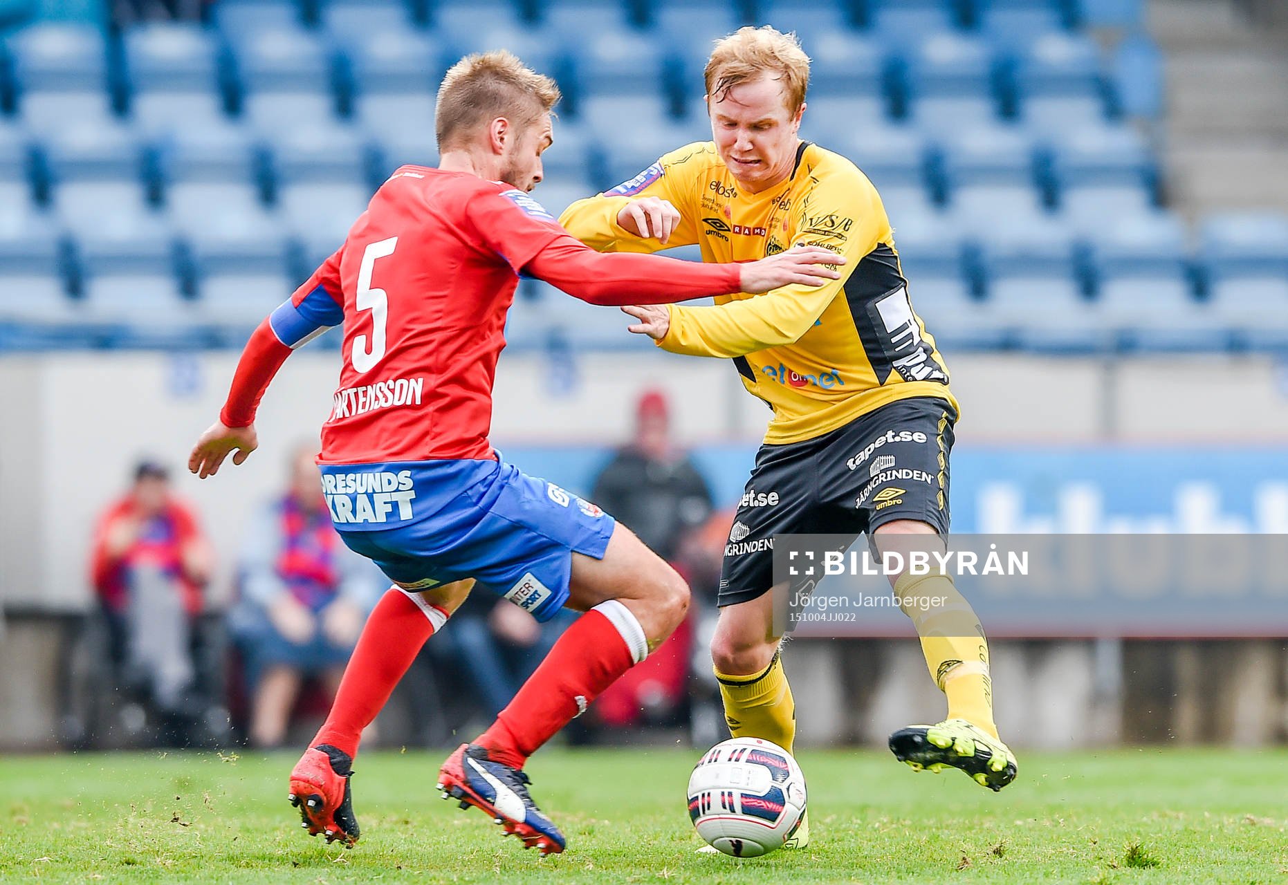 Helsingborgs Johan Mårtensson och Elfsborgs Simon Lundevall