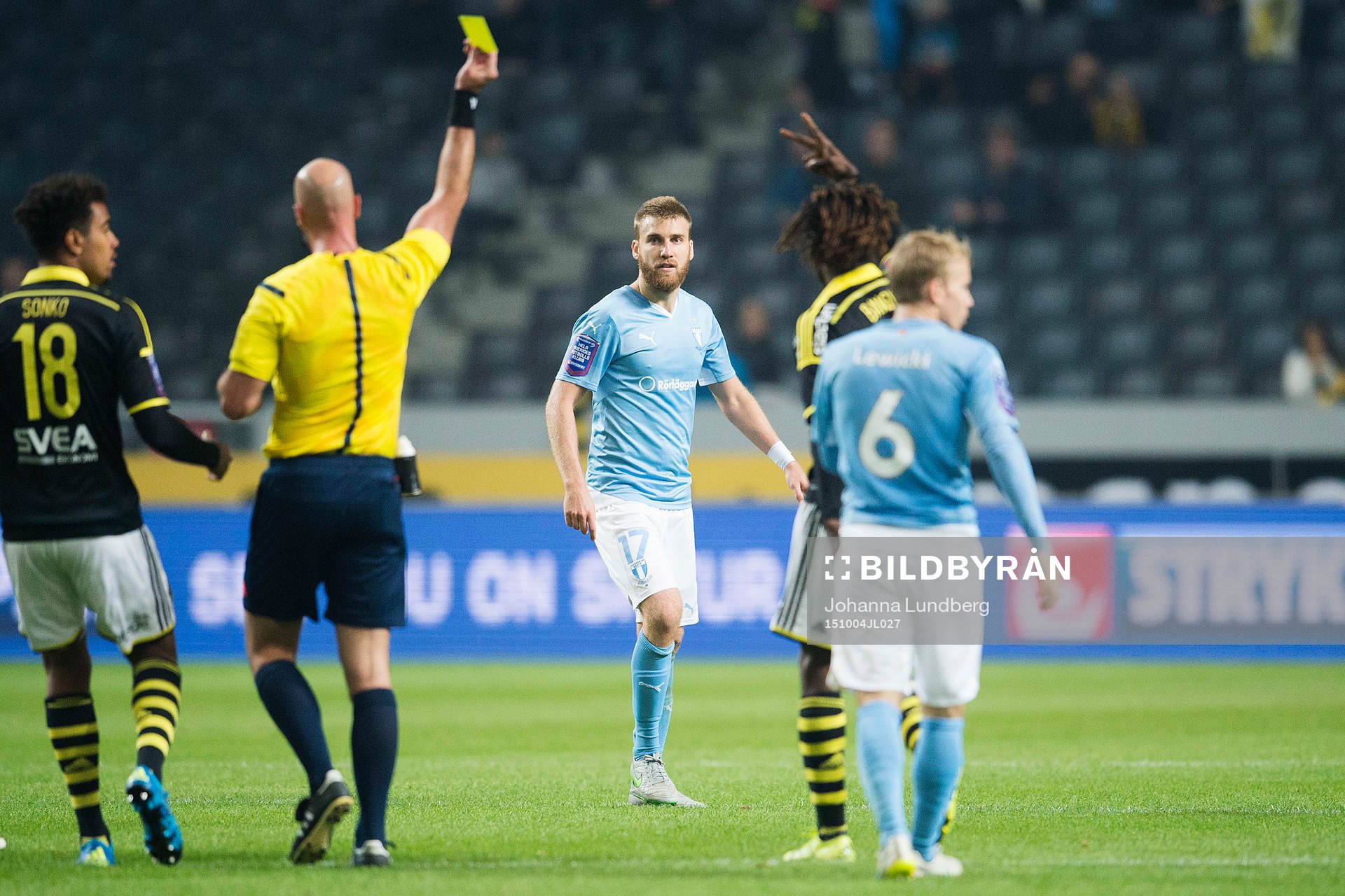 Malmös Rasmus Bengtsson tilldelas sitt andra röda kort