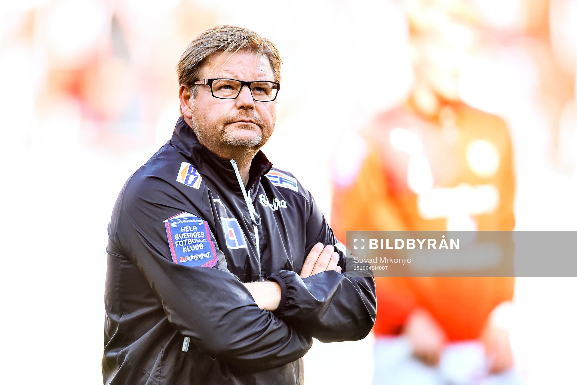 Kalmars tränare Peter Swärdh före fotbollsmatchen i