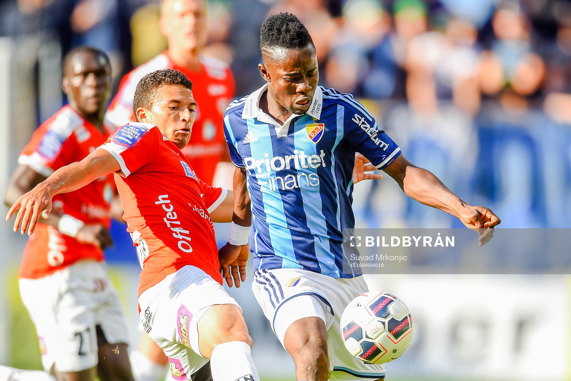 Kalmars Ismael Silva Lima och Djurgårdens Sam Johnson