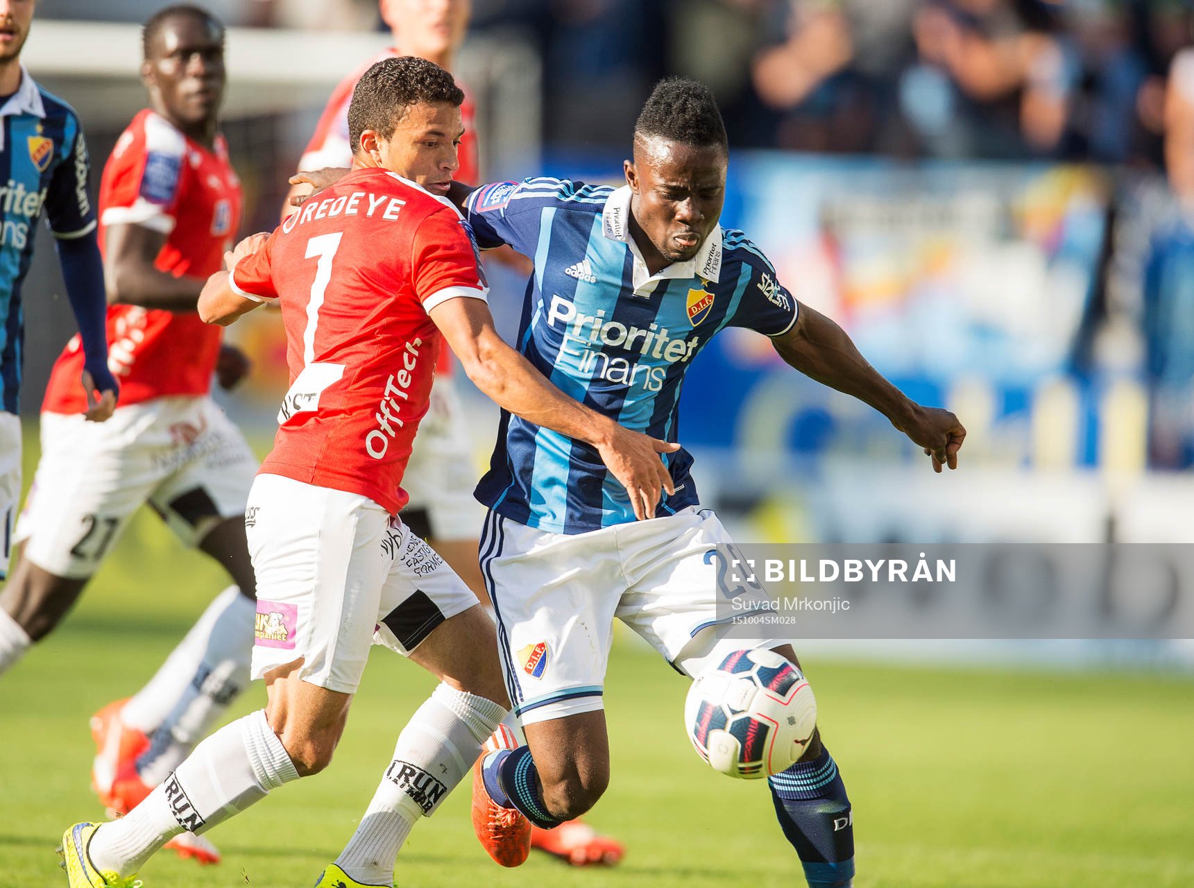 Kalmars Ismael Silva Lima och Djurgårdens Sam Johnson