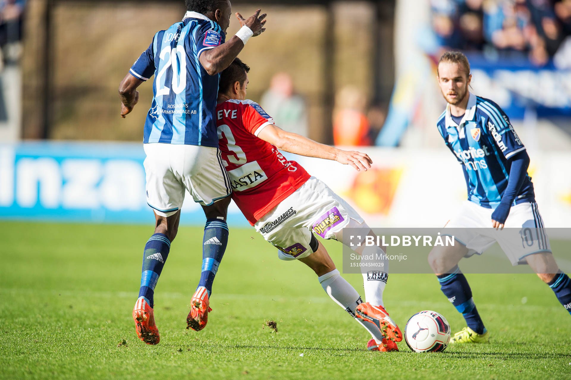 Kalmars Emin Nouri och Djurgårdens Sam Johnson