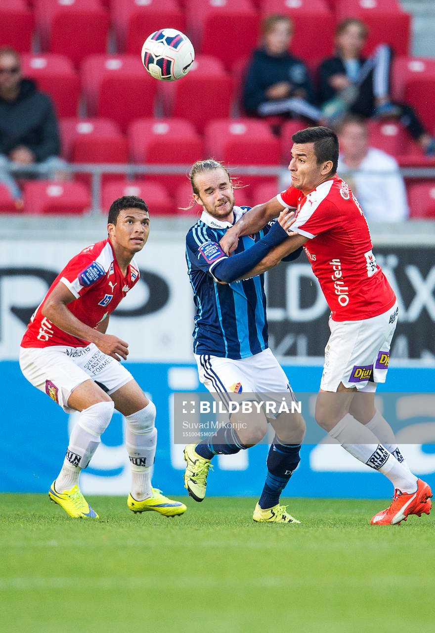 Kalmars Ismael Silva Lima och Emin Nouri samt Djurgårdens