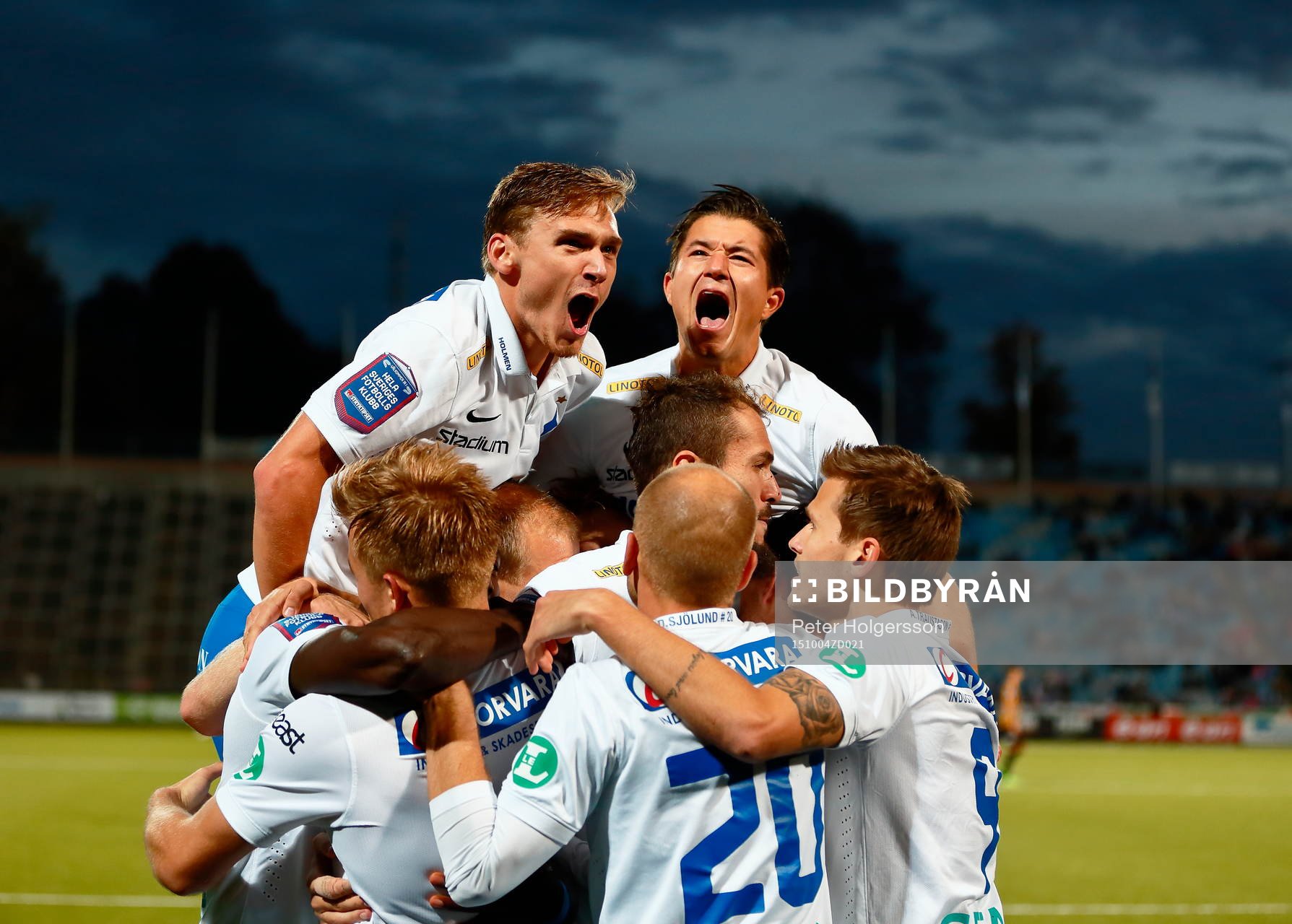 Norrköpings spelare med Linus Wahlqvist och David Boo