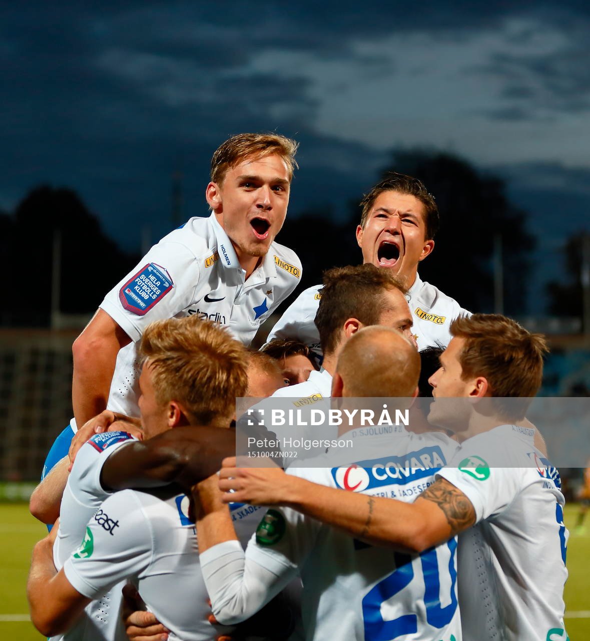 Norrköpings spelare med Linus Wahlqvist och David Boo