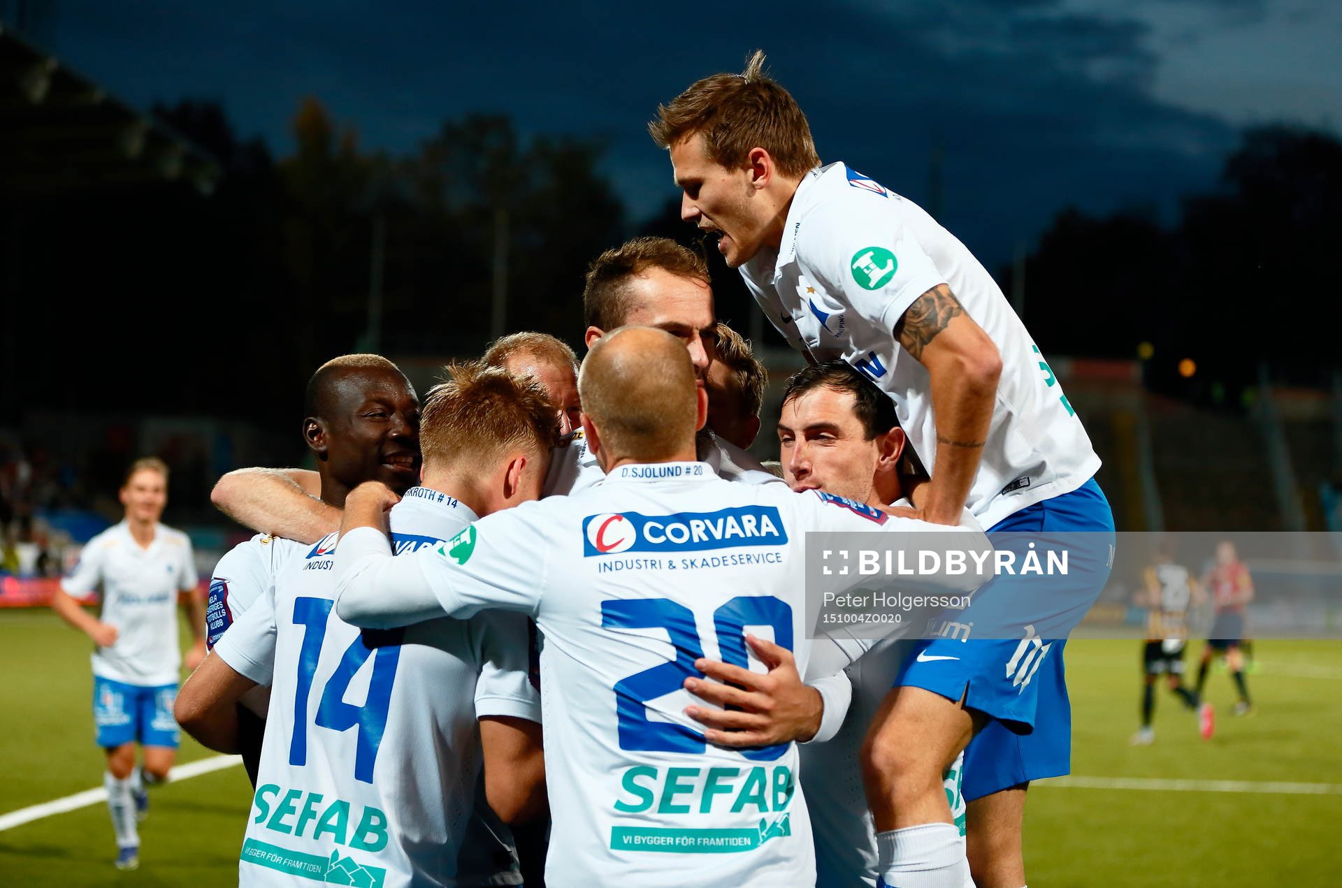 Norrköpings spelare jublar