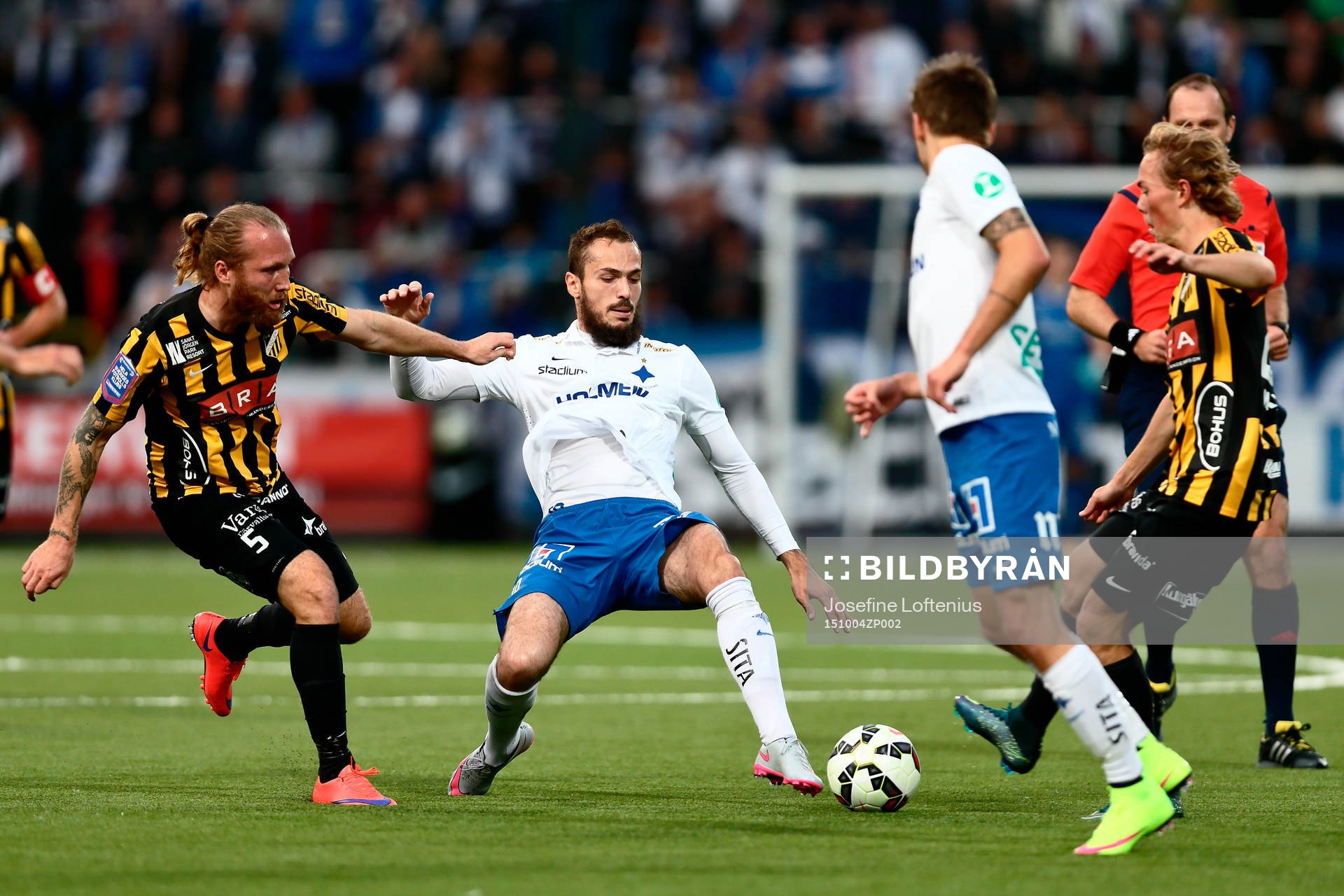 Norrköpings Emir Kujovic och Häckens Emil Wahlström i