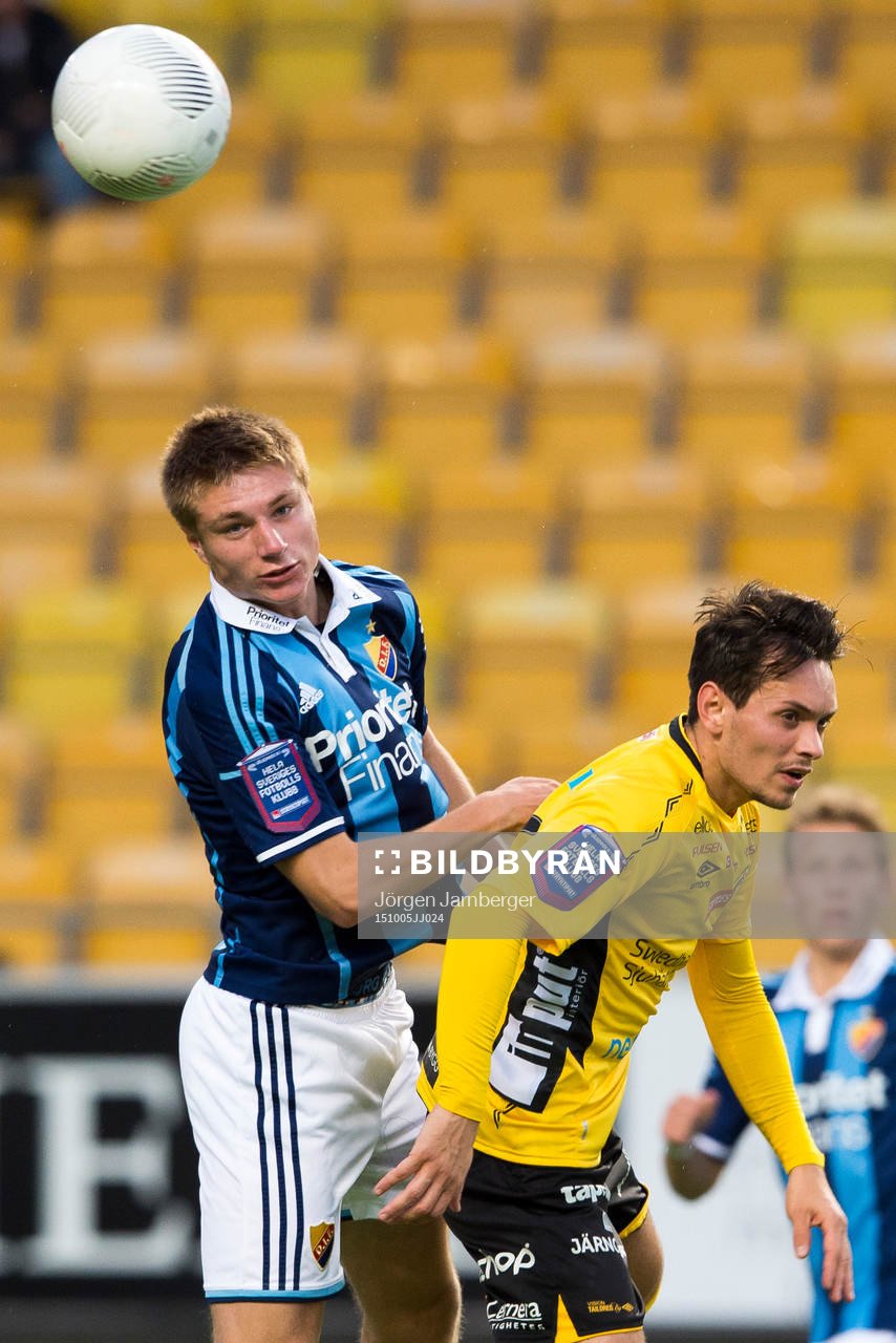 Djurgårdens Michael Jahn och Elfsborgs Liridon Gashi