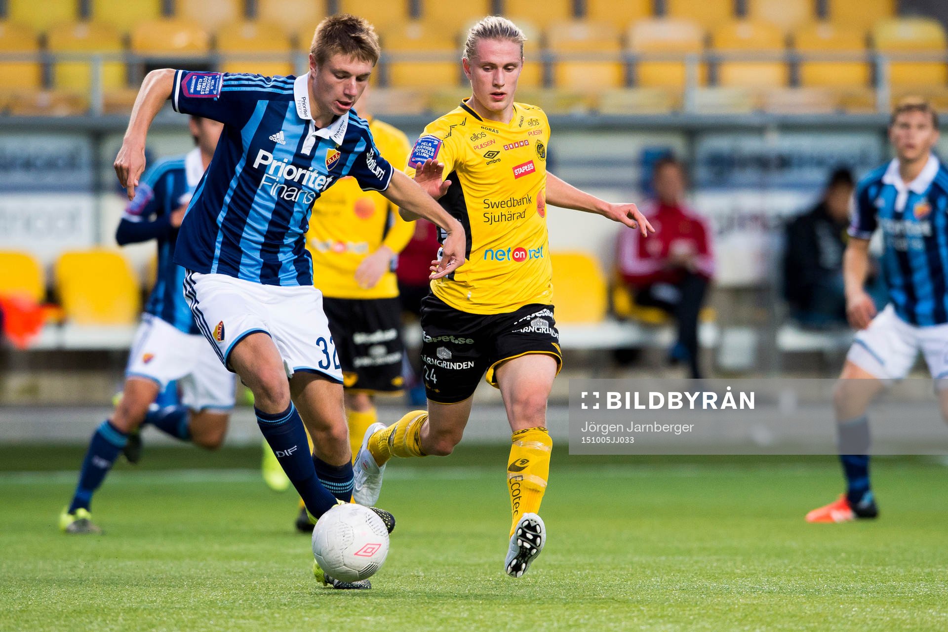 Djurgårdens Michael Jahn och Elfsborgs Viktor Götesson