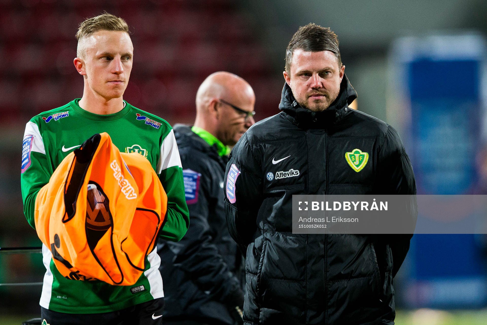 Jönköpings Joakim Karlsson och tränare Jimmy Thelin