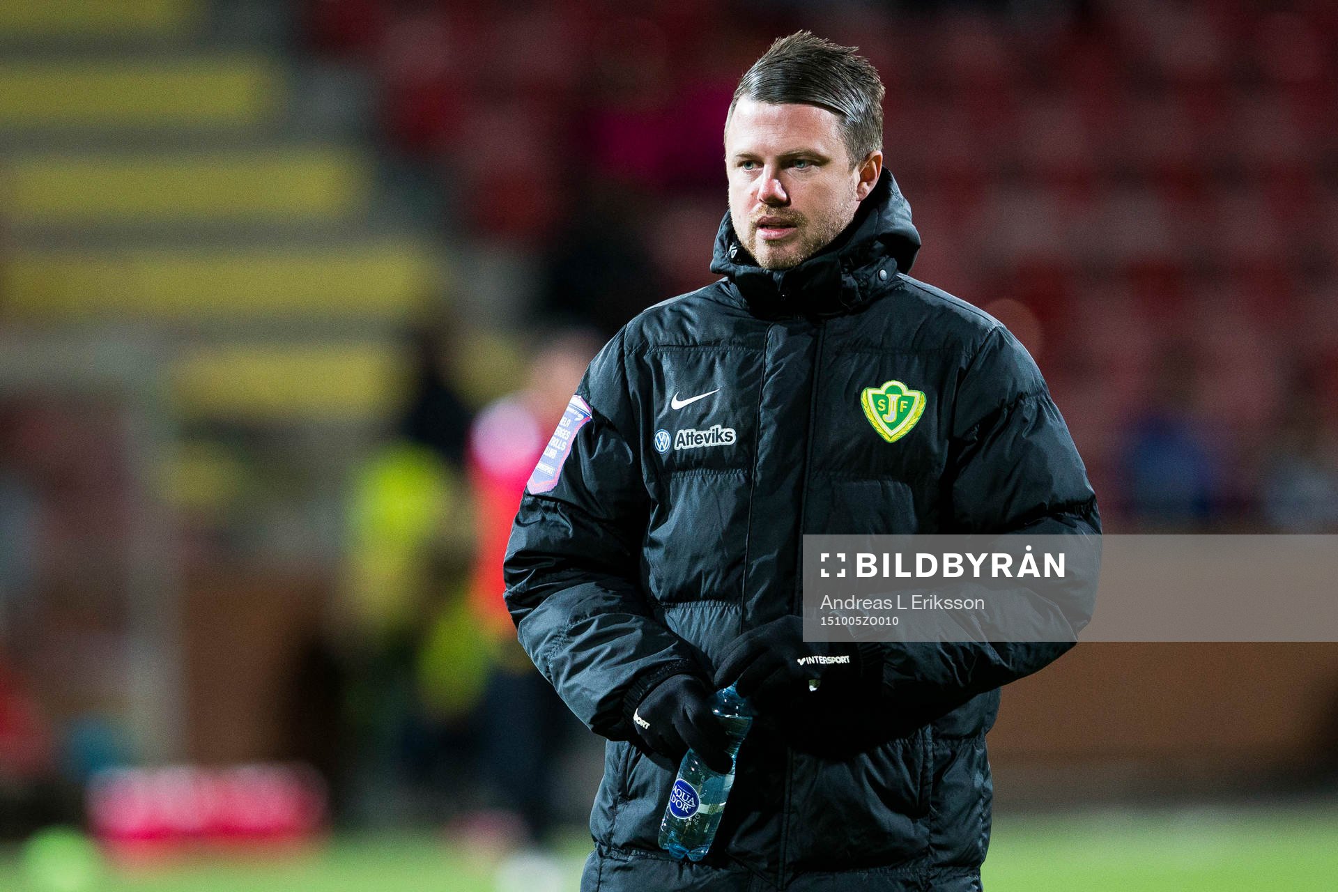 Jönköpings tränare Jimmy Thelin innan fotbollsmatchen i