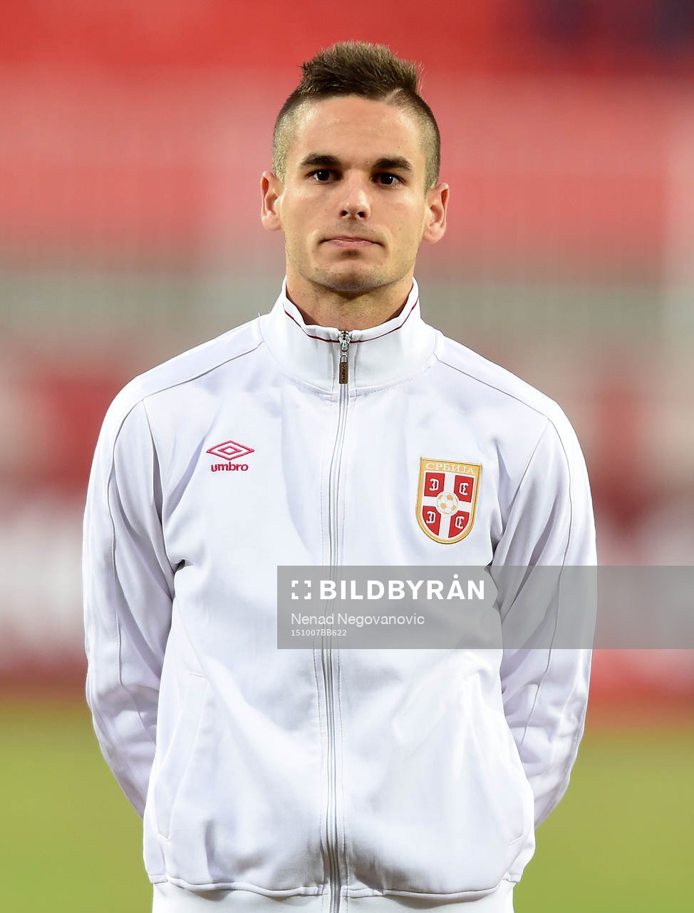 Fotboll, VM 2018, Porträtt, Serbien: Mijat Gacinovic, Serbien, poserar för ett porträtt den 7 oktober 2015 i NOVI SAD