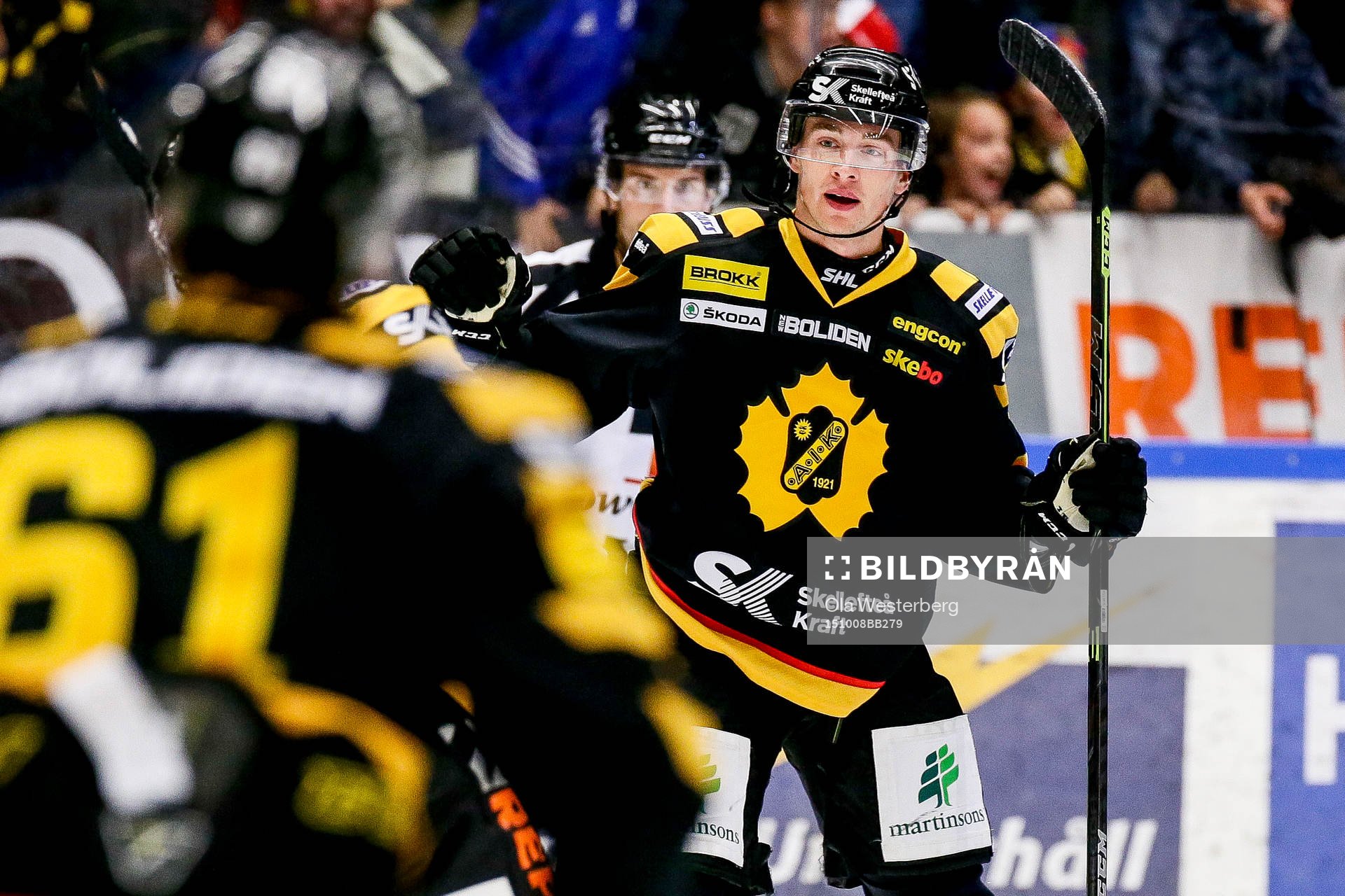 Skellefteås Adam Pettersson  jublar