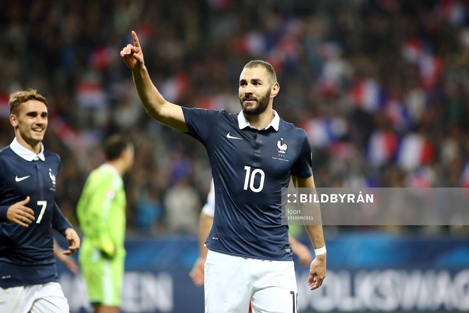Joie Karim BENZEMA - 08.10.2015 - France / Armenie - Match