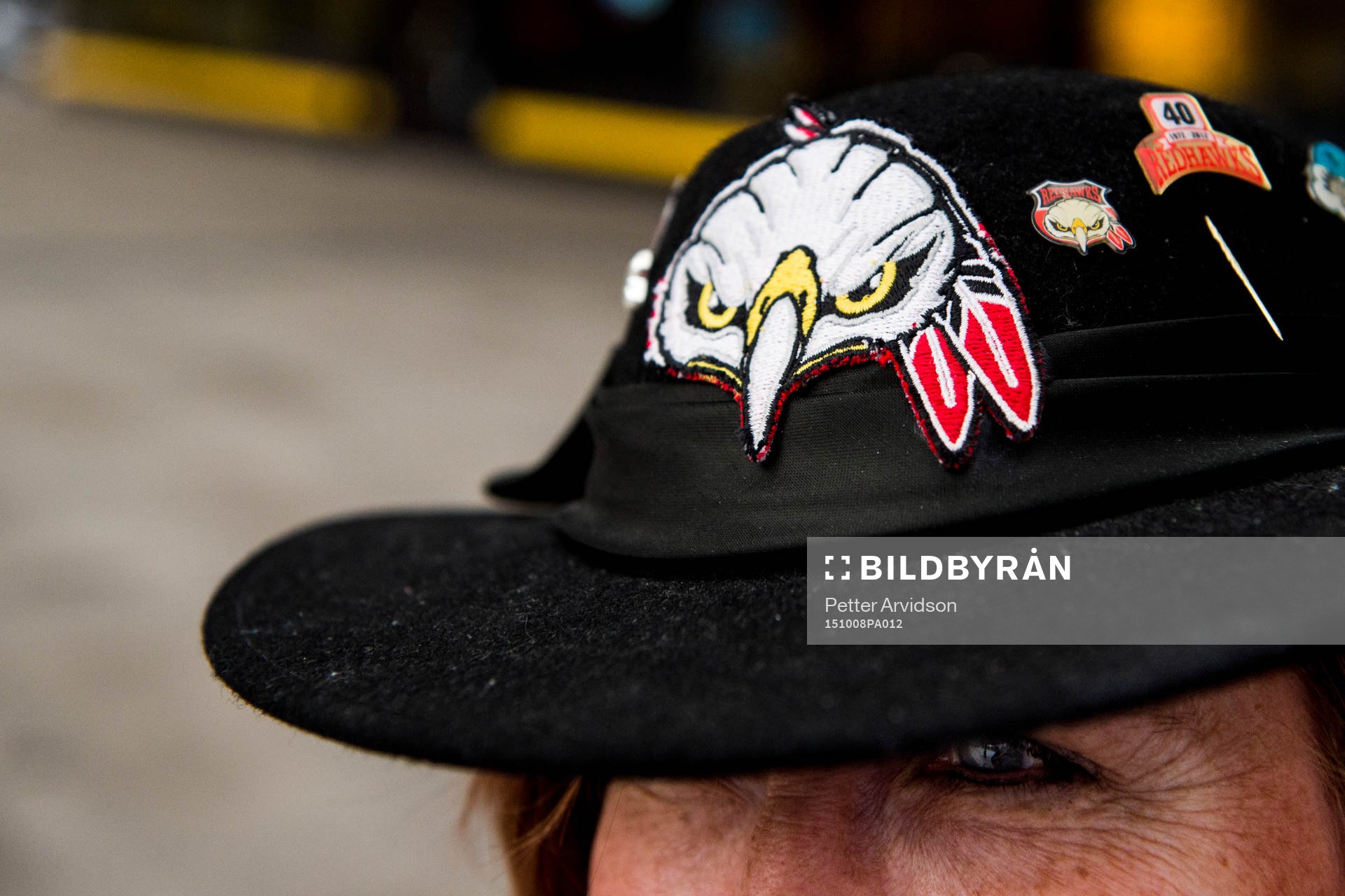 Malmö Redhawks emblem på en hatt