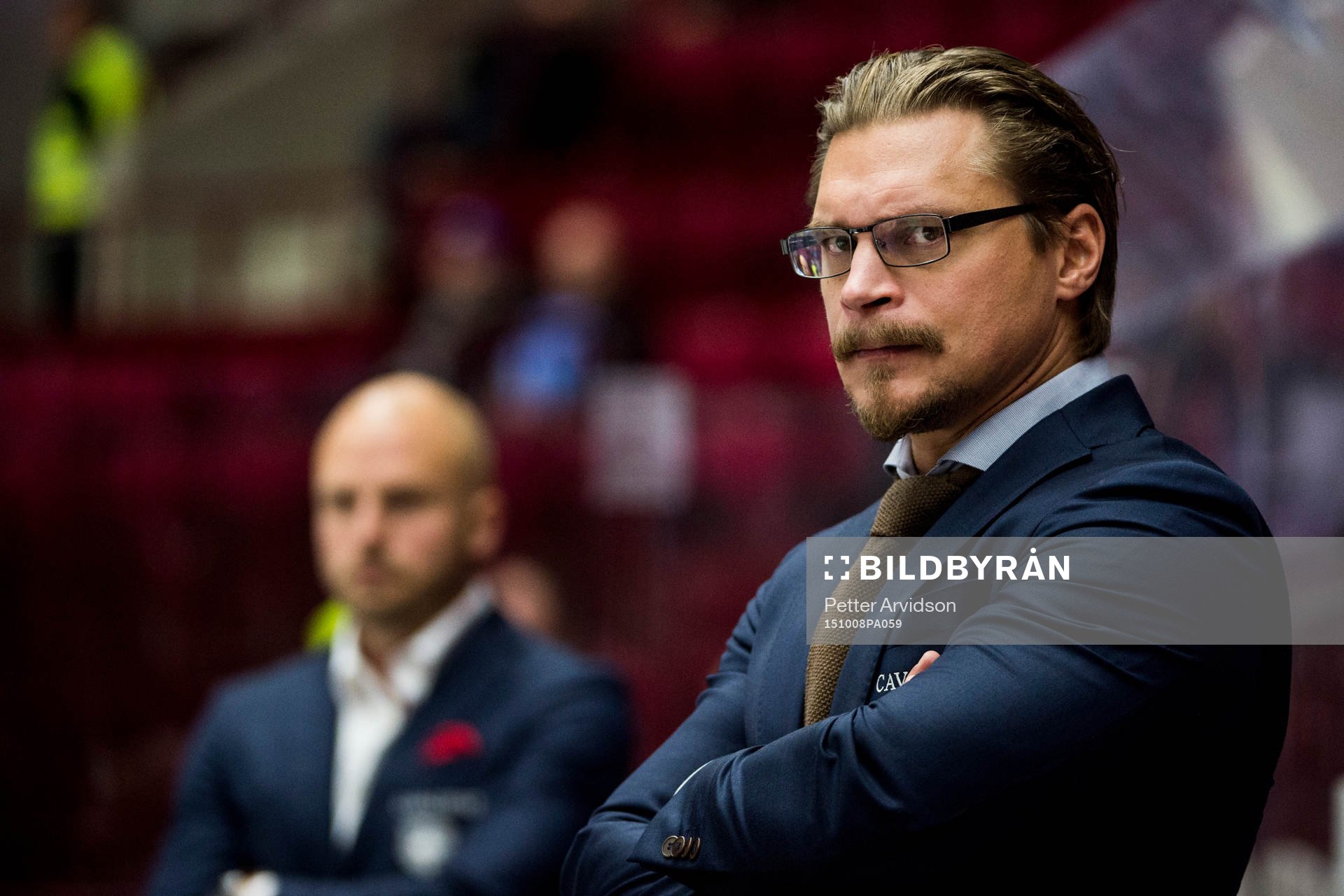 Malmö Redhawks tränare Björn Hellkvist är sammanbiten