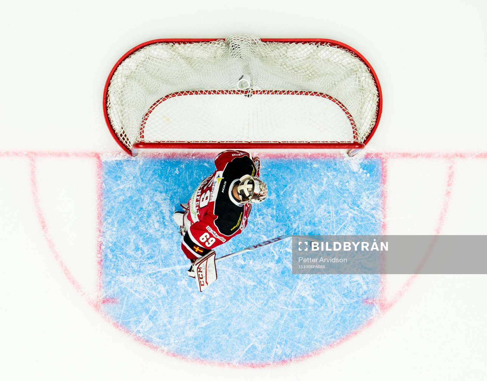 Malmö Redhawks målvakt målvakt Oscar Alsenfelt deppar