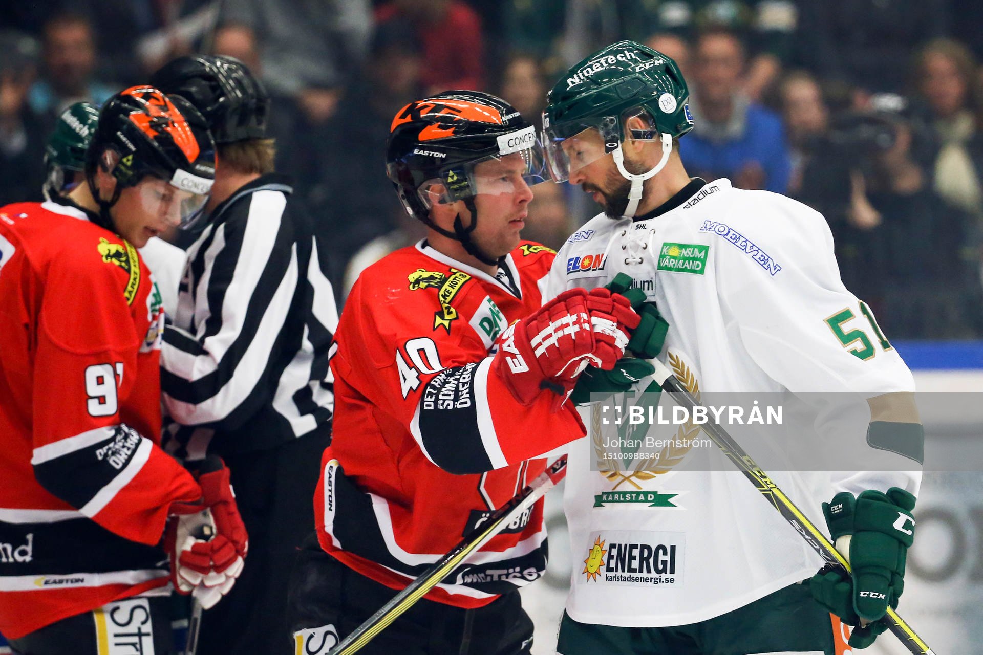 Örebros Anders Eriksson och Färjestads Rickard Wallin