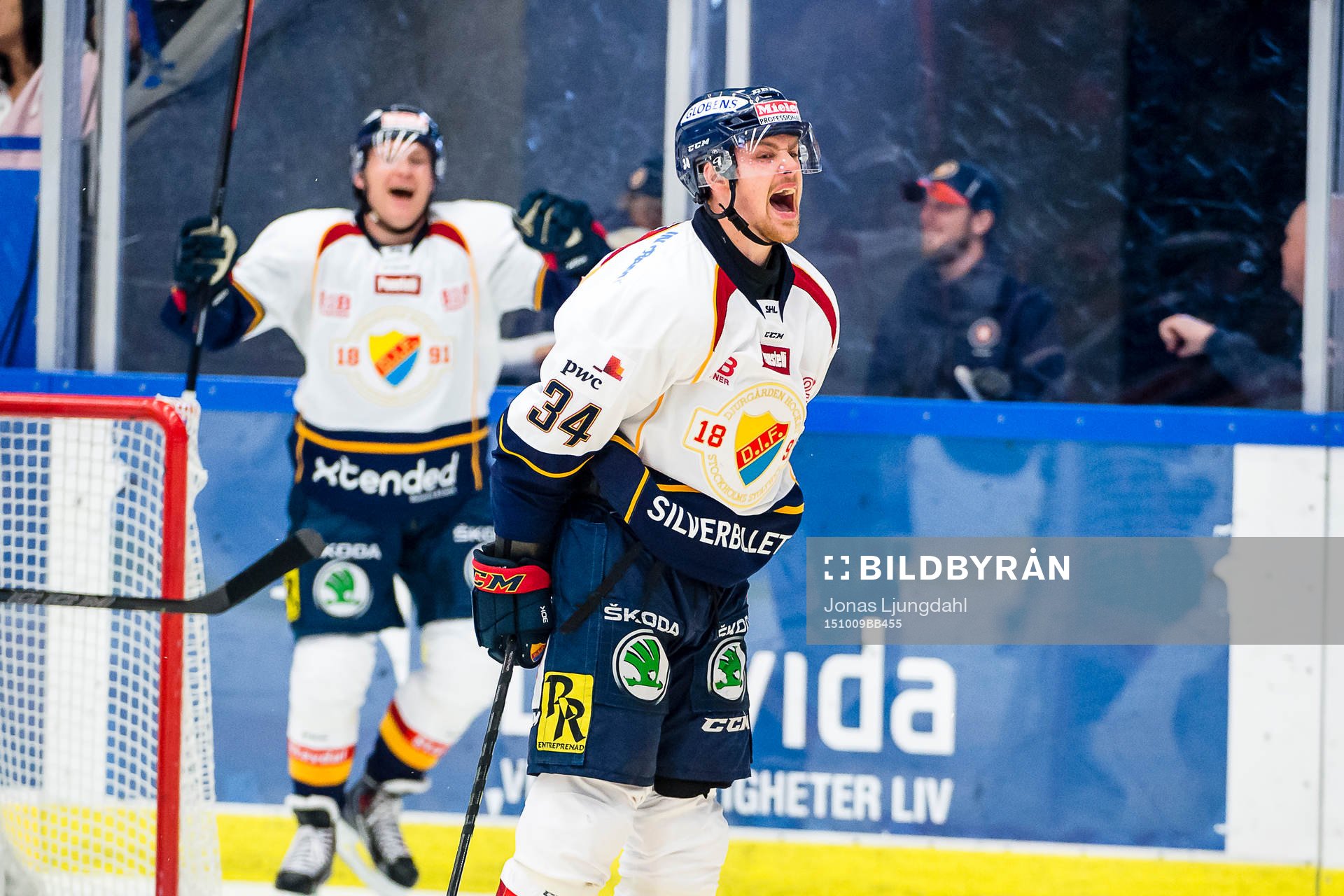 Djurgårdens Daniel Brodin jublar