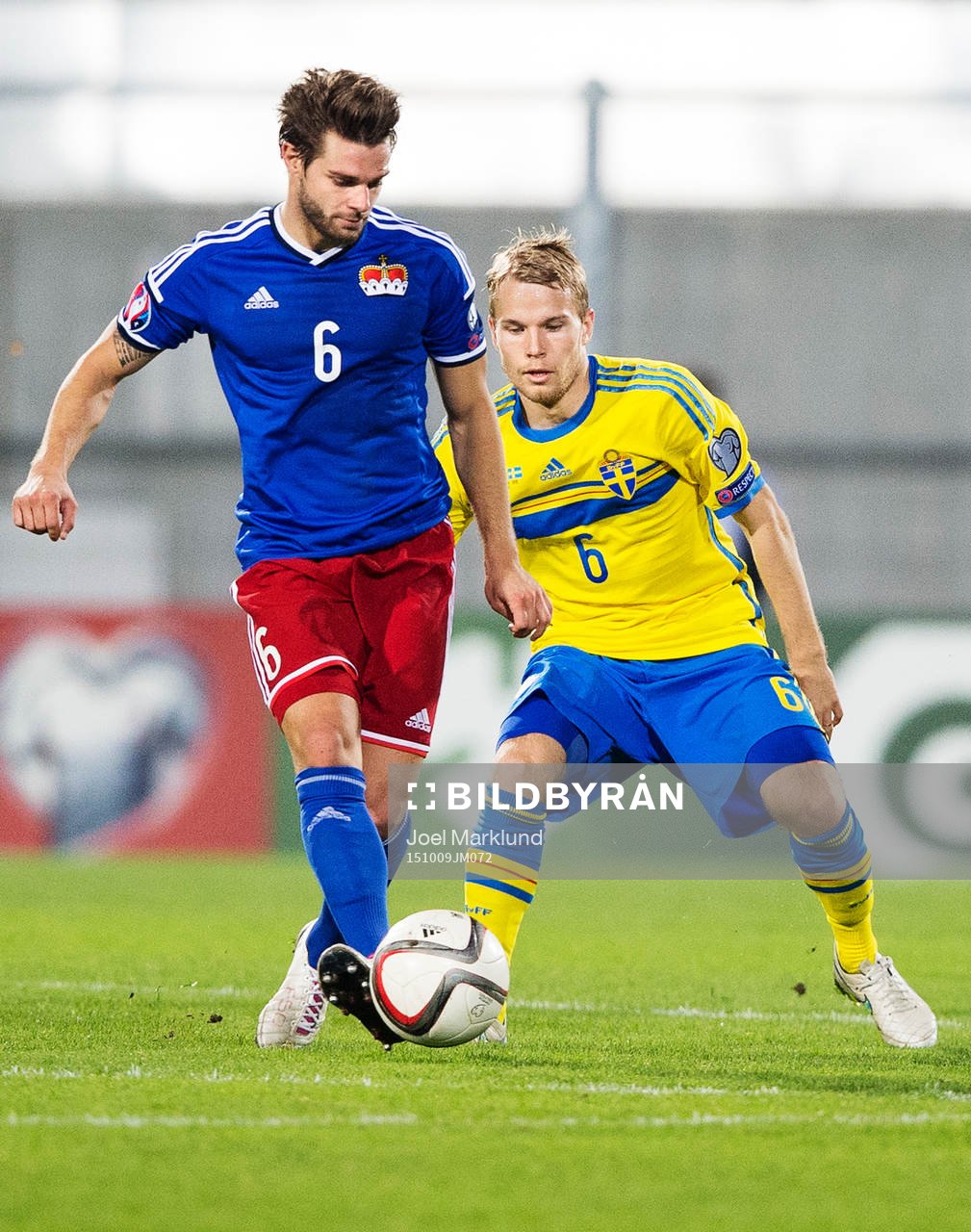 Liechtensteins Andreas Christen och Sveriges Oscar Lewicki