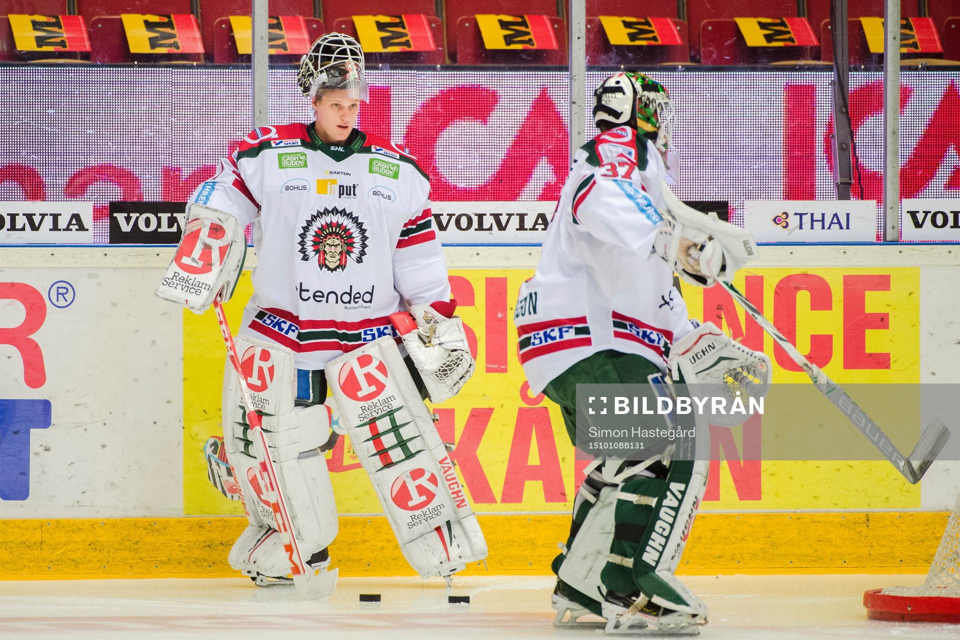 Frölundas målvakt Lars Johansson och Frölundas målvakt