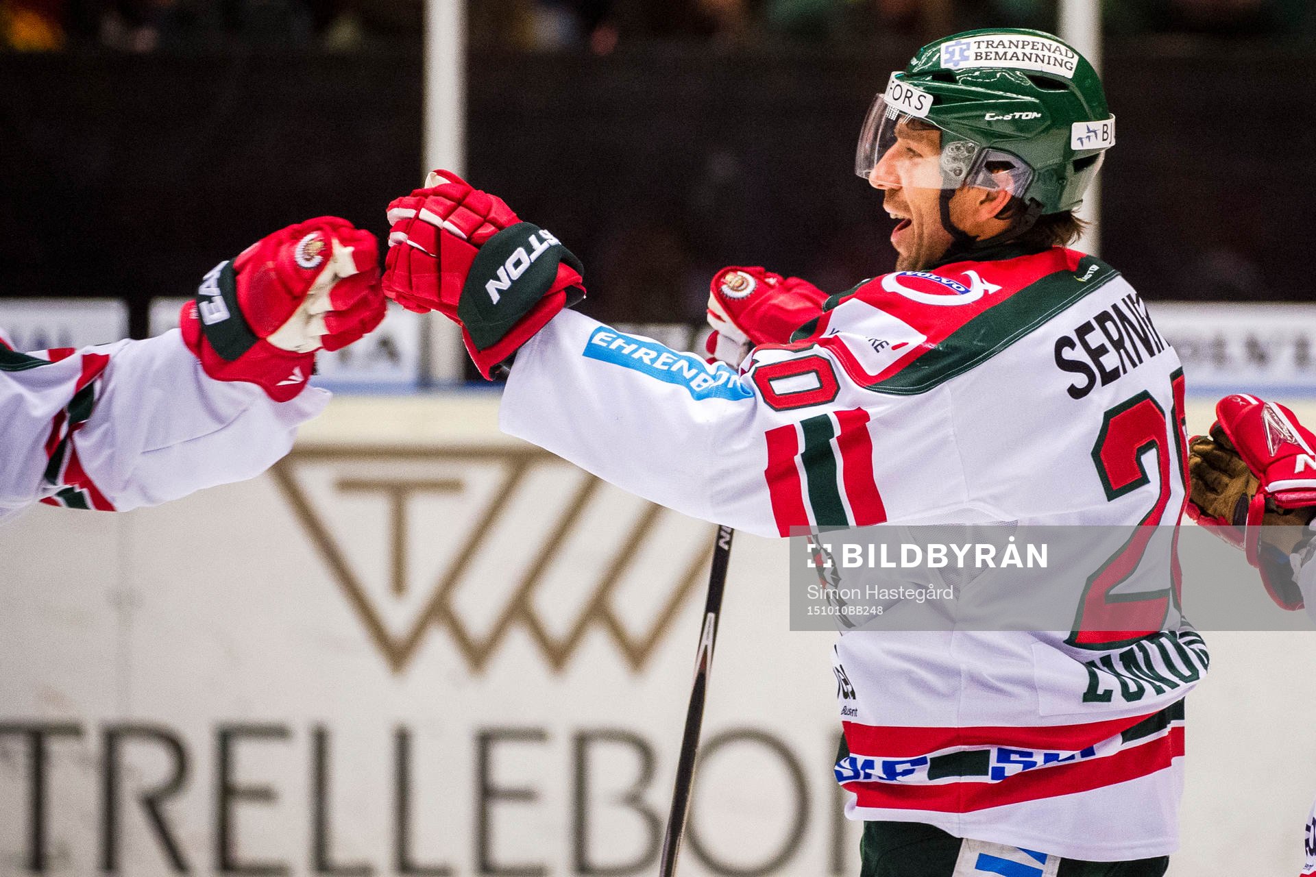 Frölundas Joel Lundqvist jublar