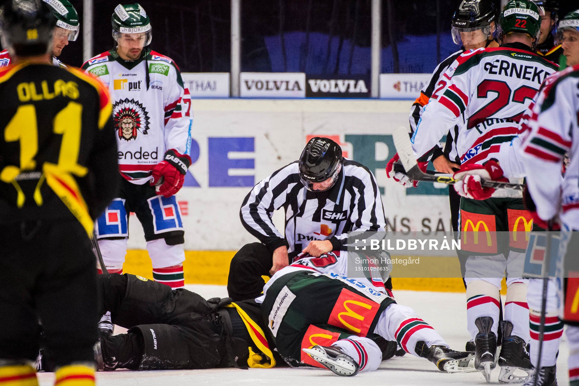 Bråk mellan Brynäs Pathrik Westerholm och Frölundas
