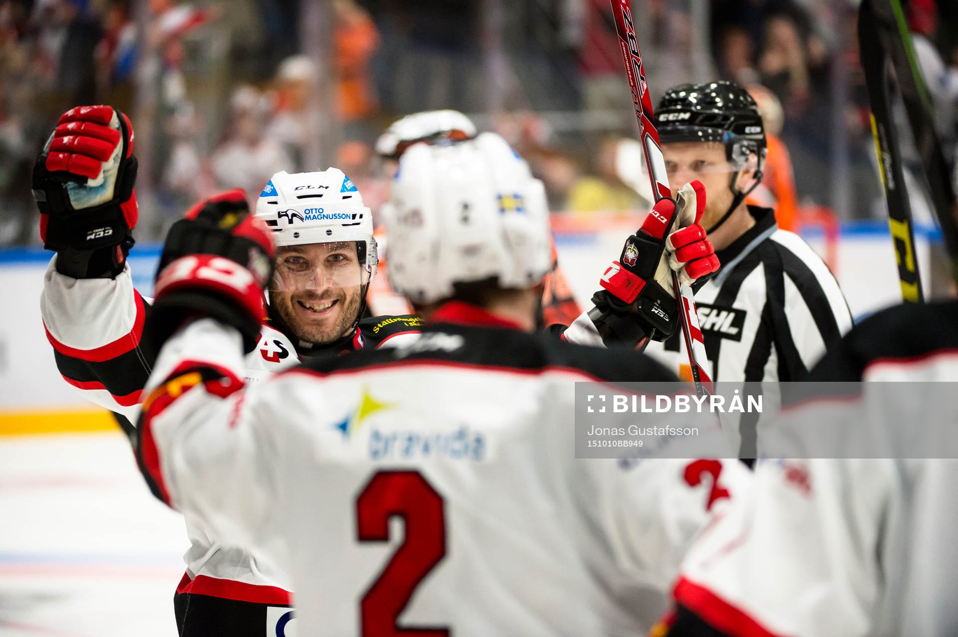 Malmö Redhawks Joey Tenute  jublar