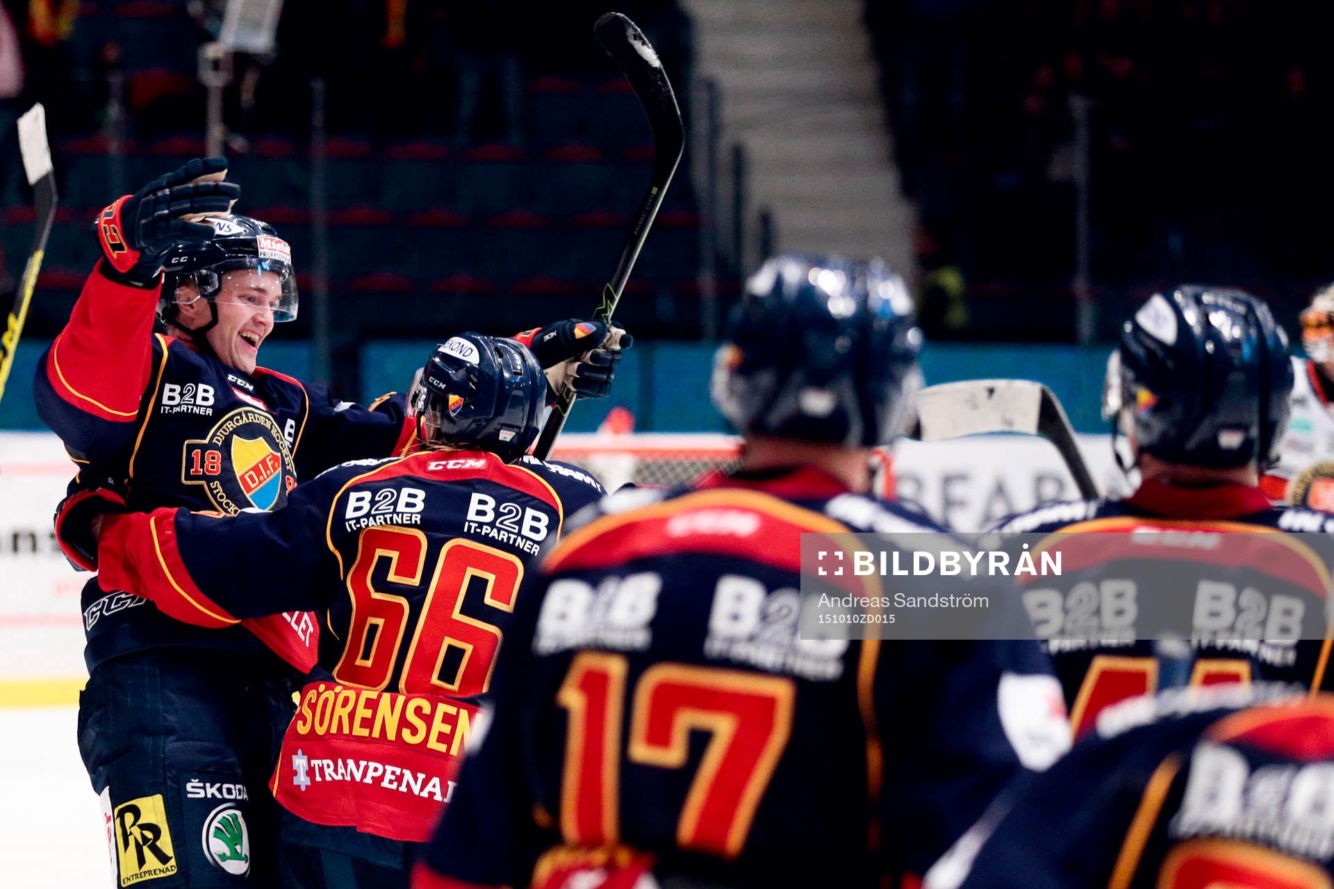 Djurgårdens Marcus Högström jublar