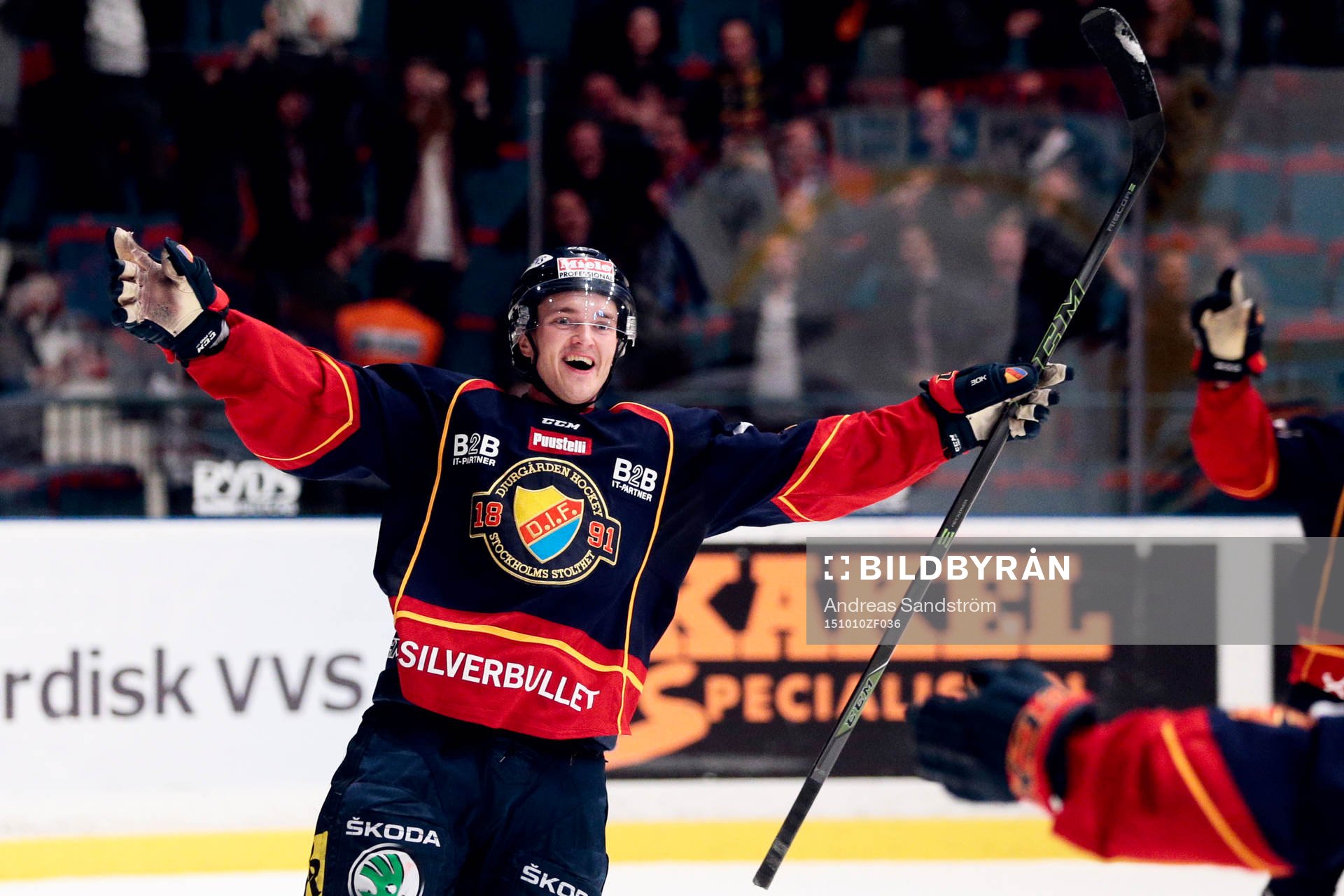 Djurgårdens Marcus Högström jublar